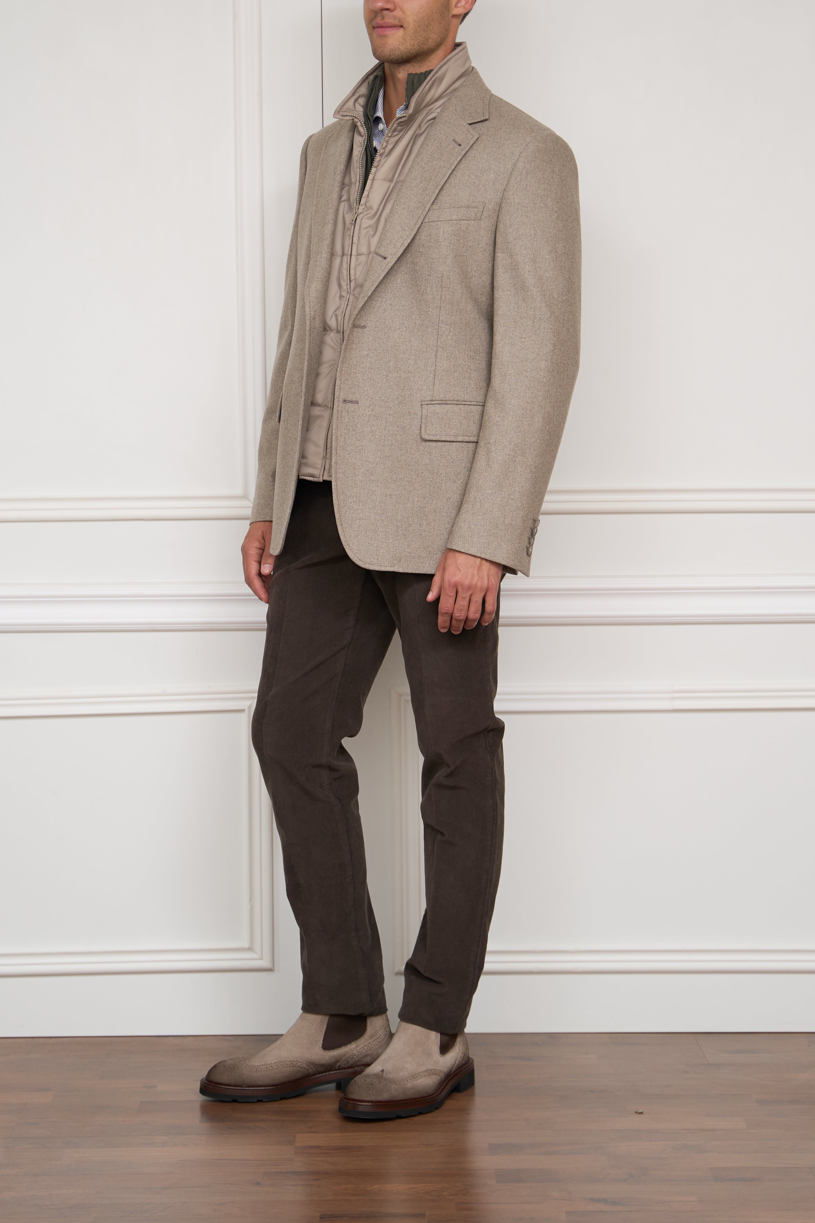 Jacke in Sakkoform in beige