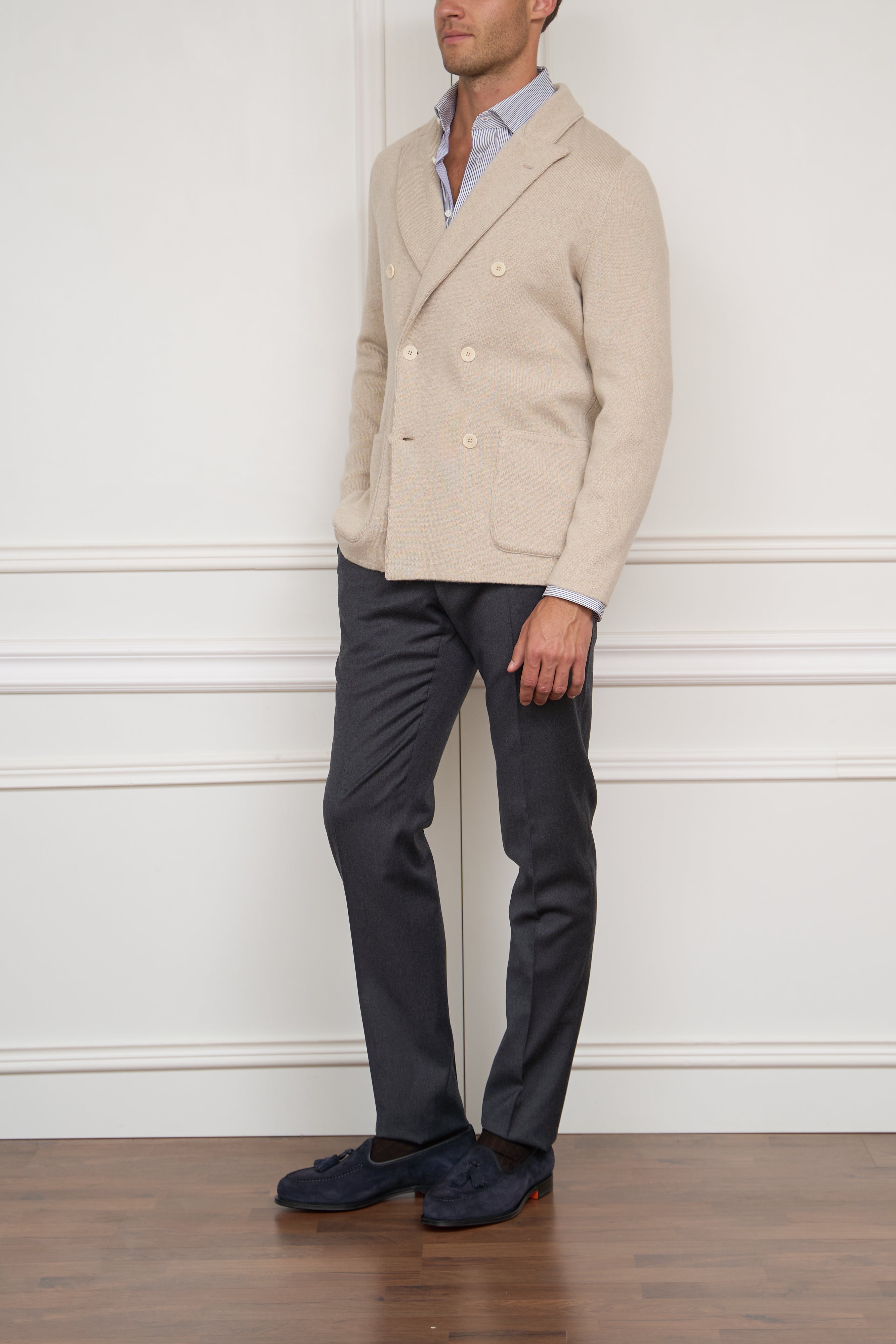 Strick-Kaschmir-2-Reiher in beige