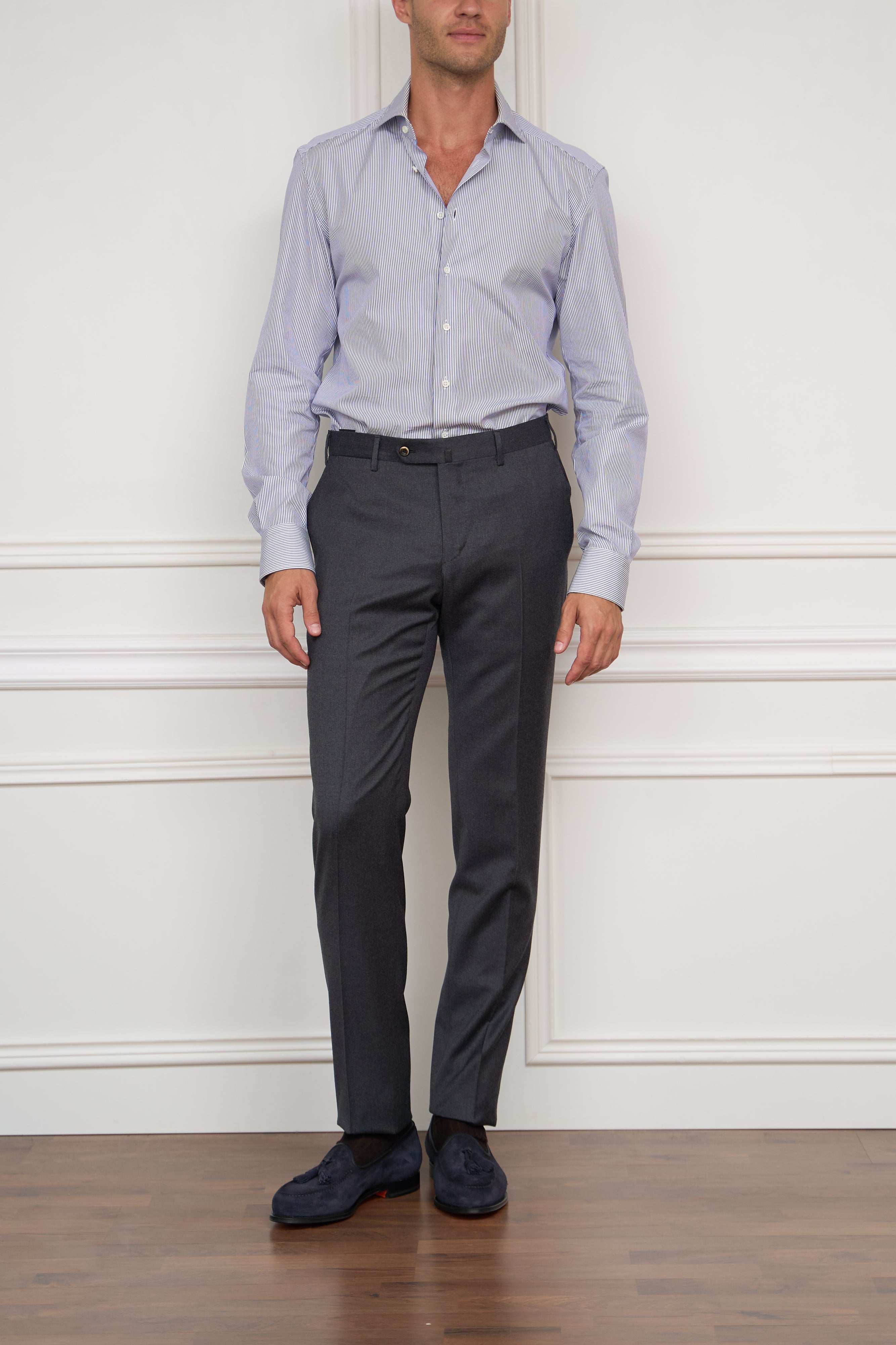 Flanellhose in anthrazit