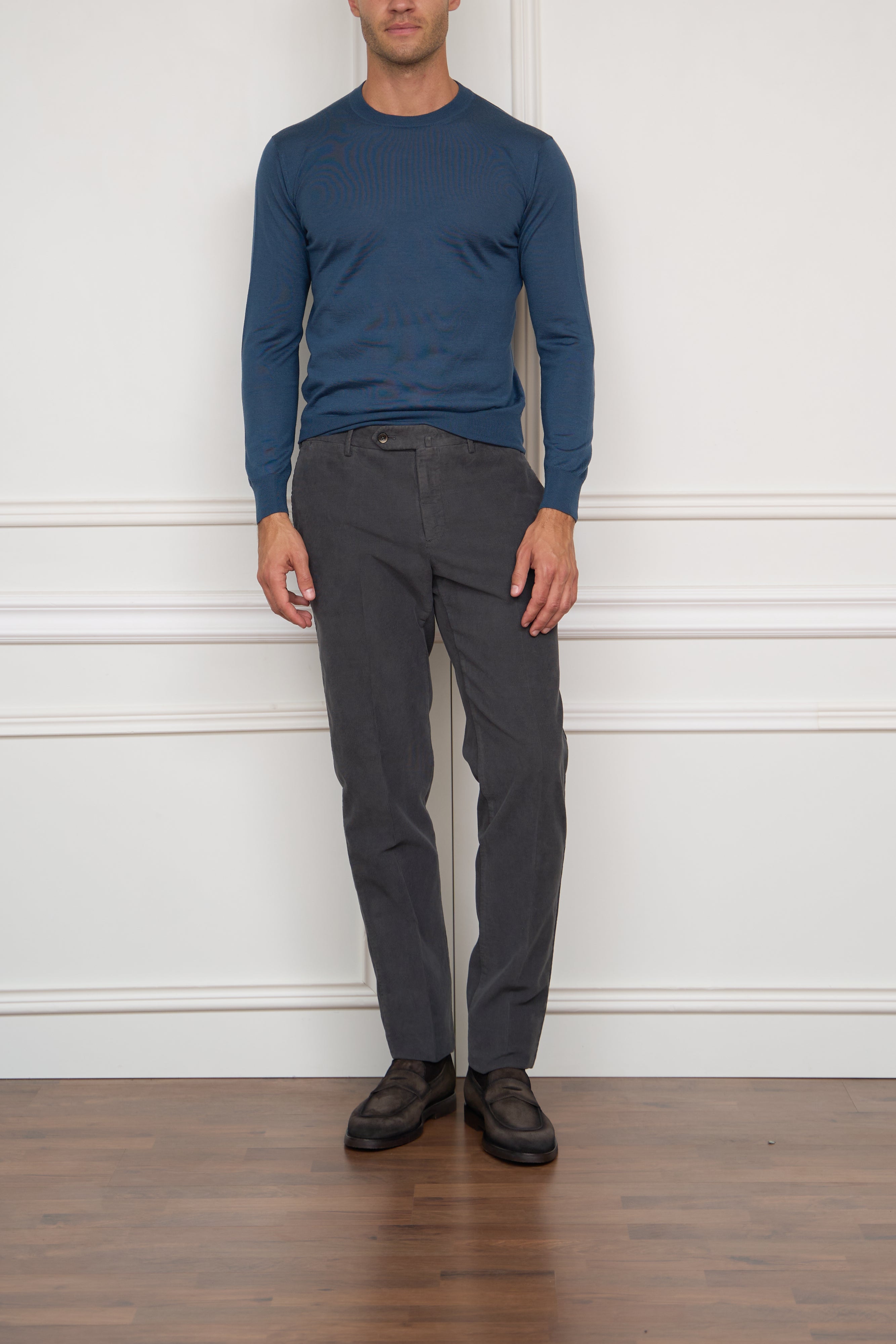 Cordhose in grau