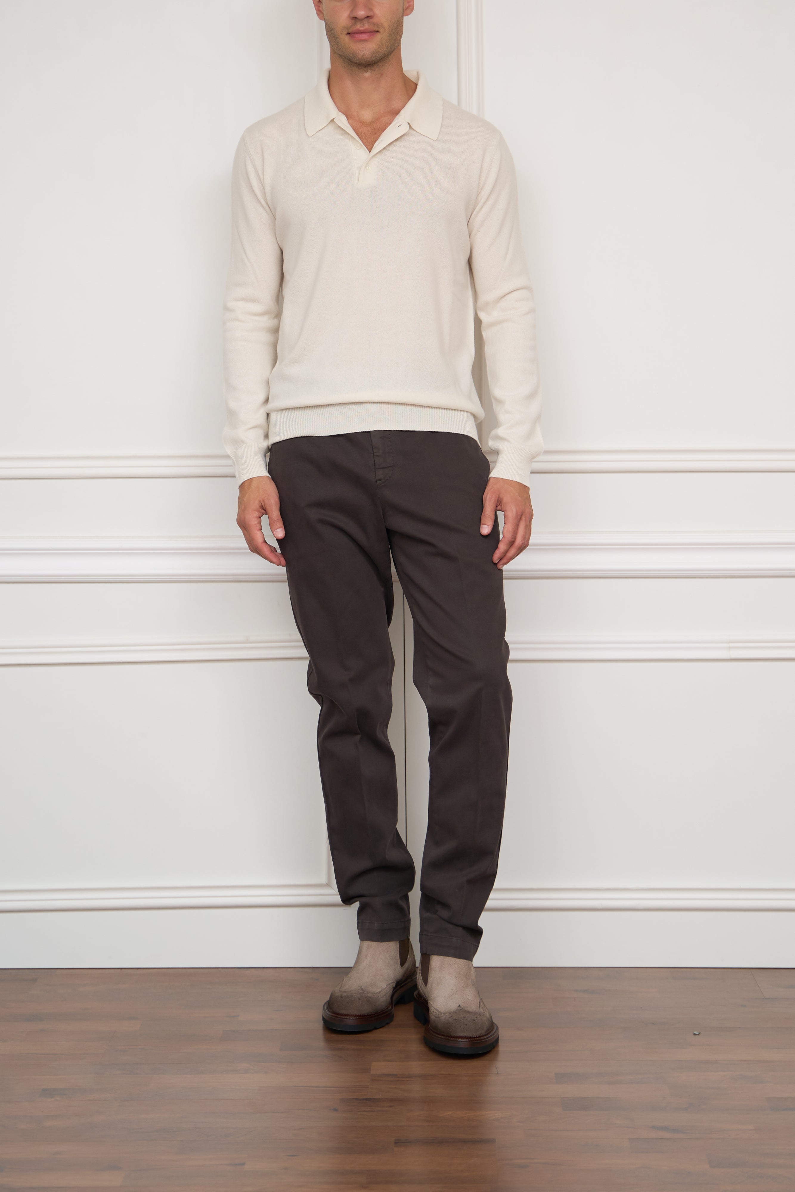 Kaschmir Polo in creme