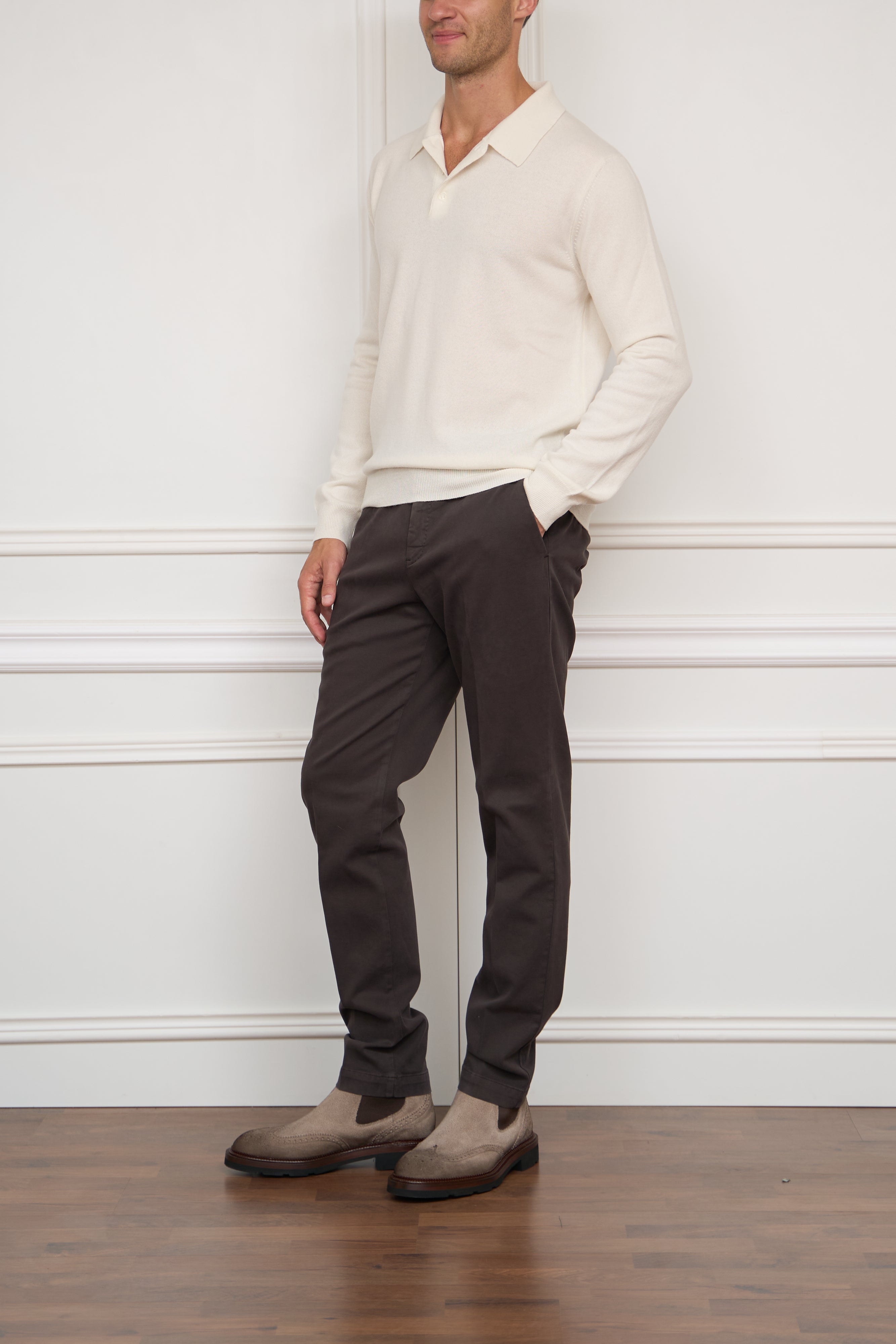 Kaschmir Polo in creme