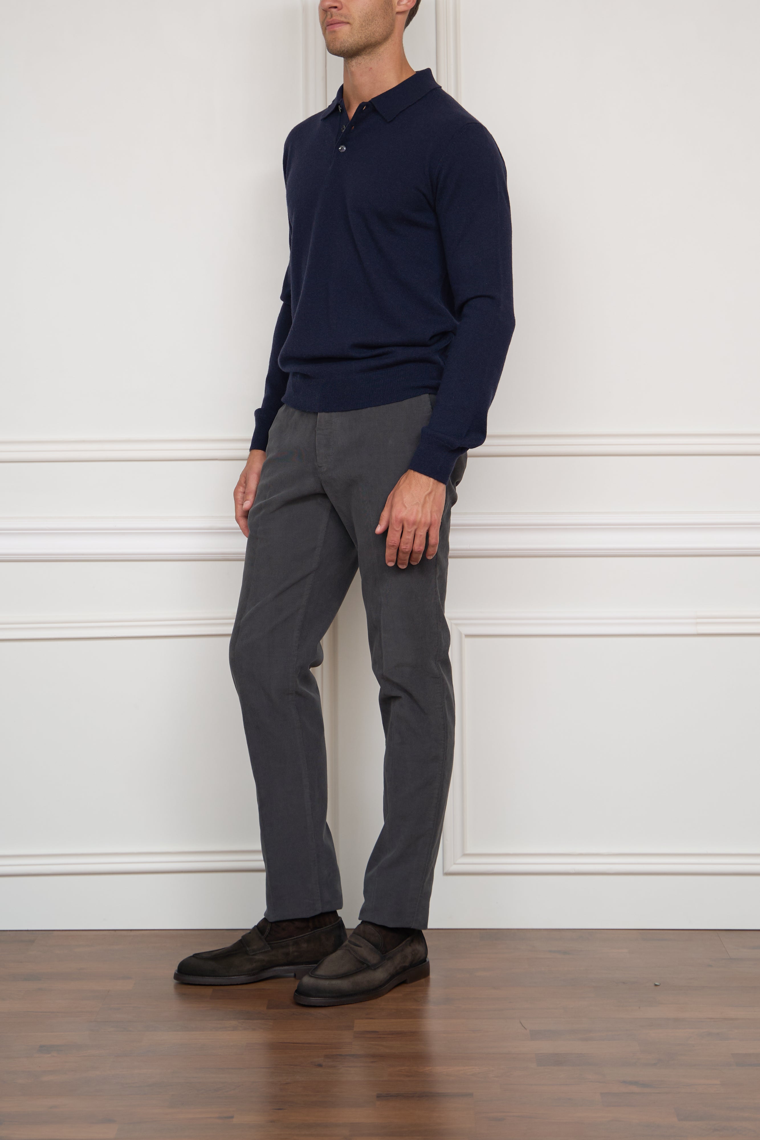 Kaschmir Polo in marine