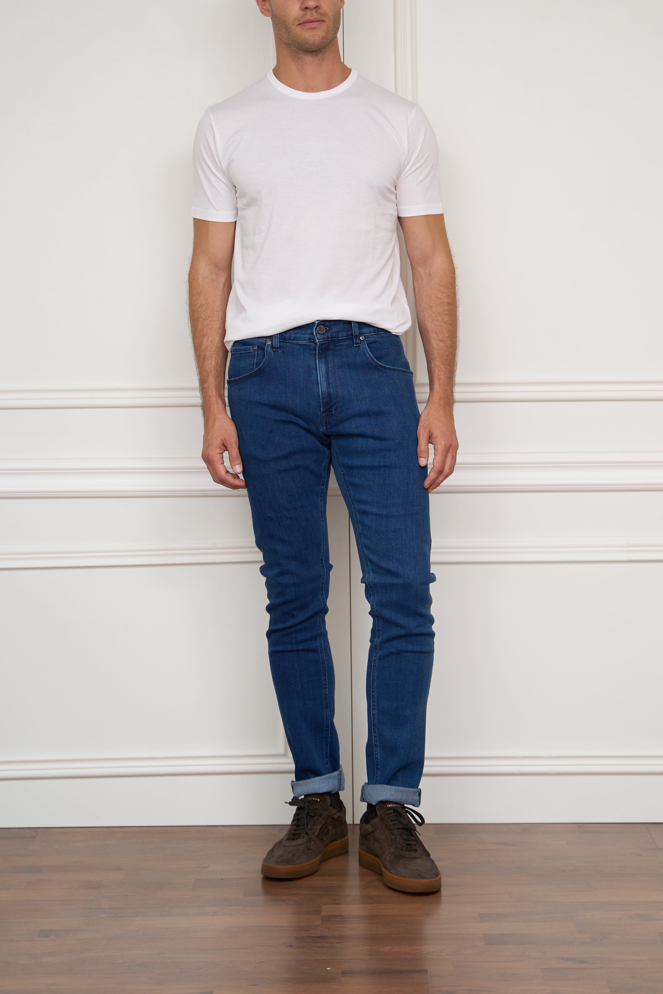 Chinos in blue