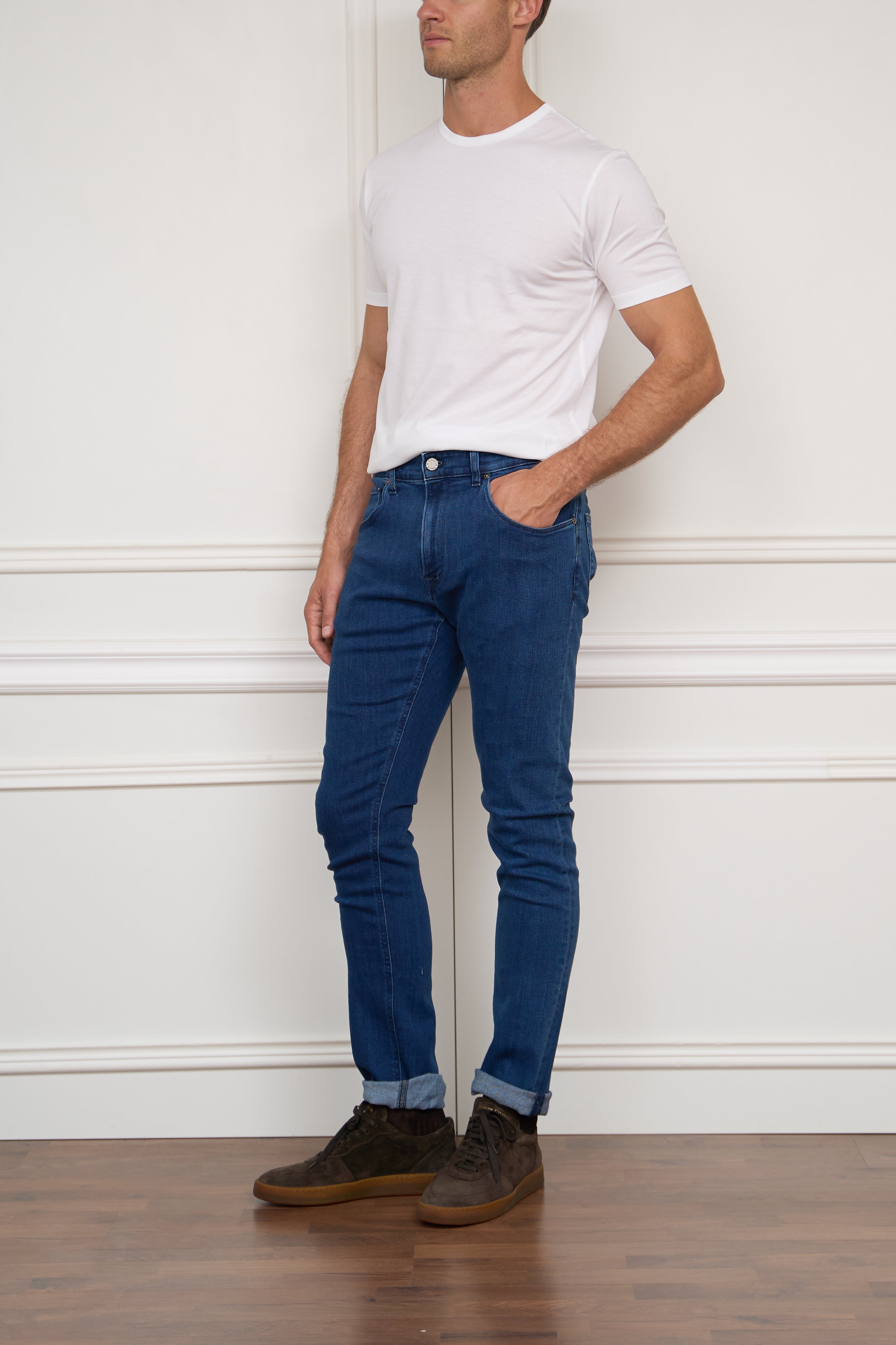 Chinos in blue