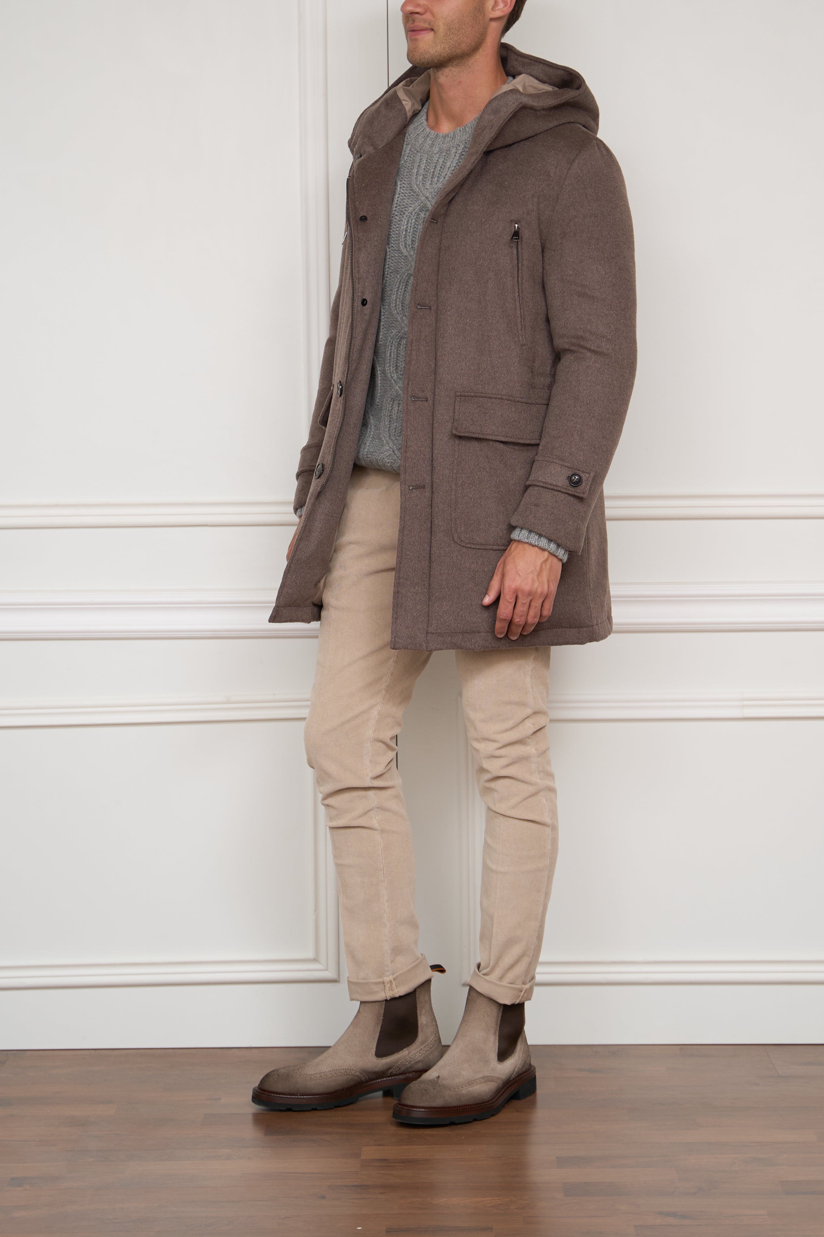Leather jacket in brown