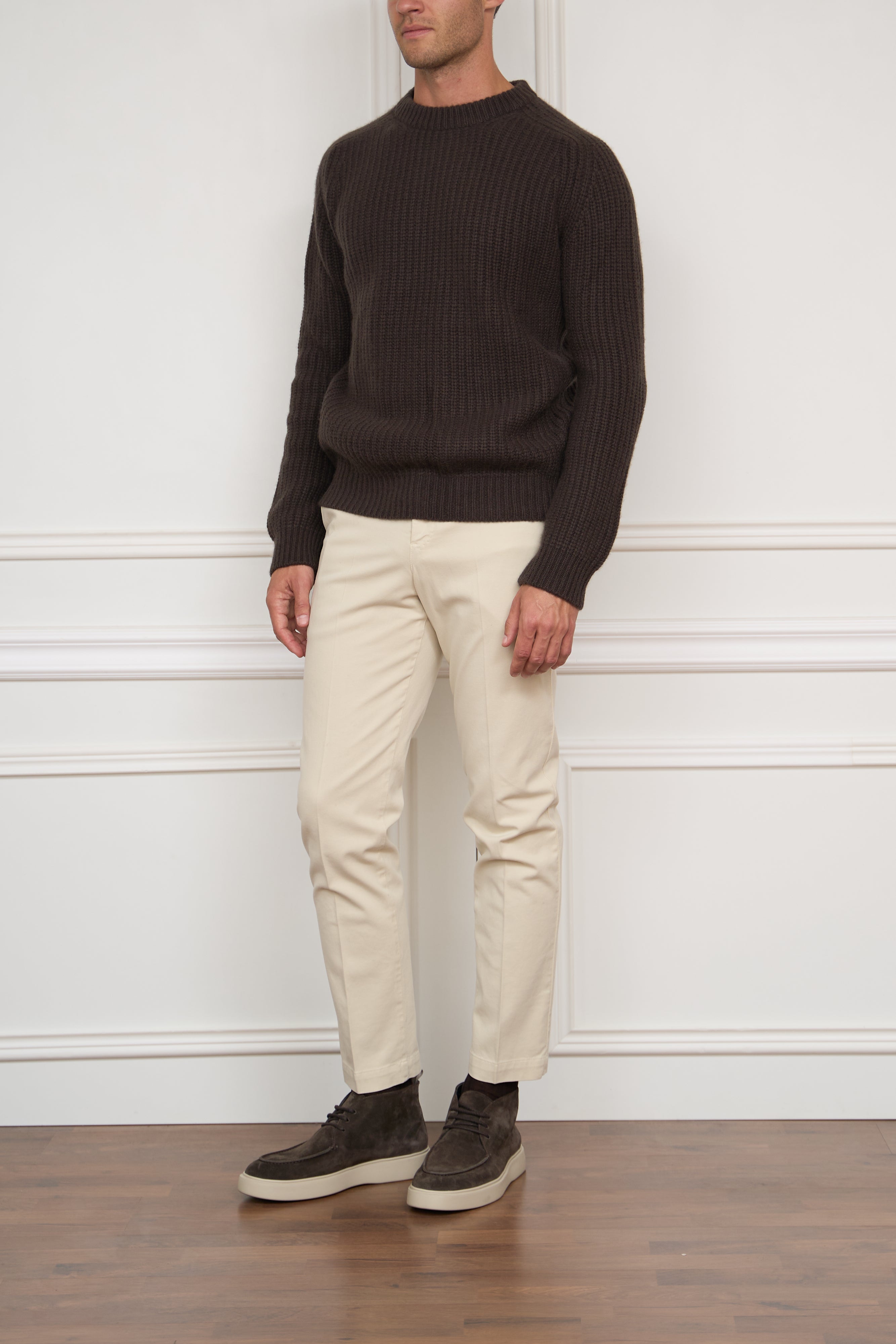 Cashmere sweater in white