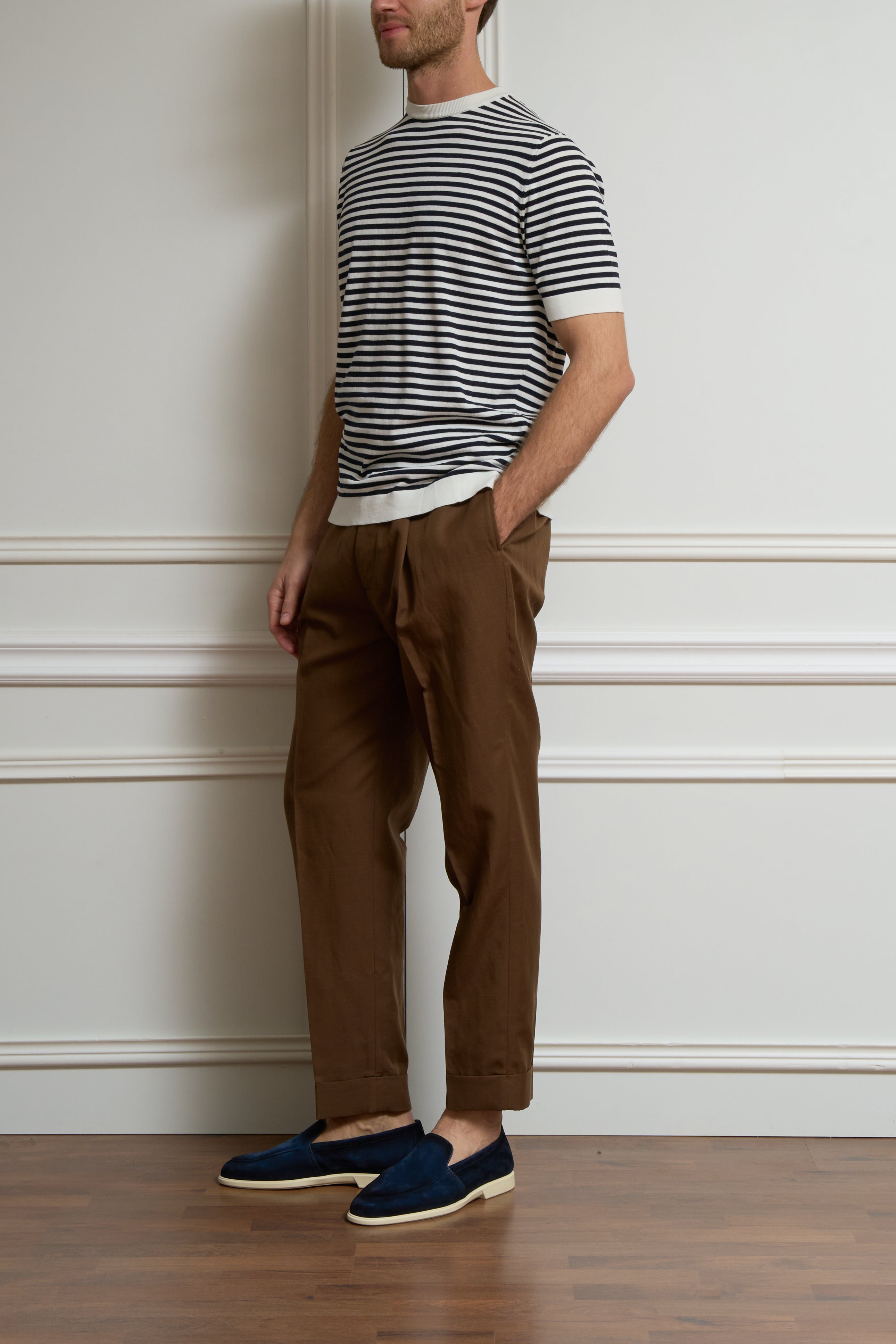 Gestreiftes T-Shirt in marine