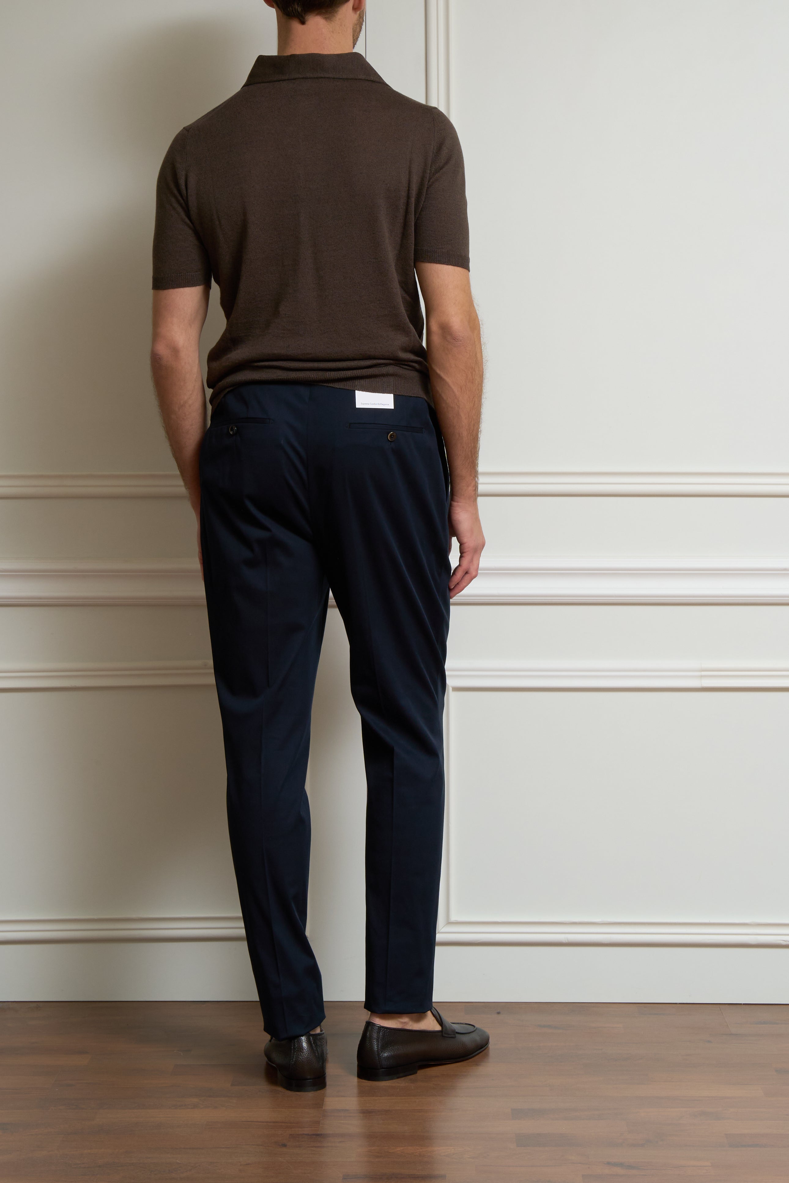 Bundfaltenhose in navy