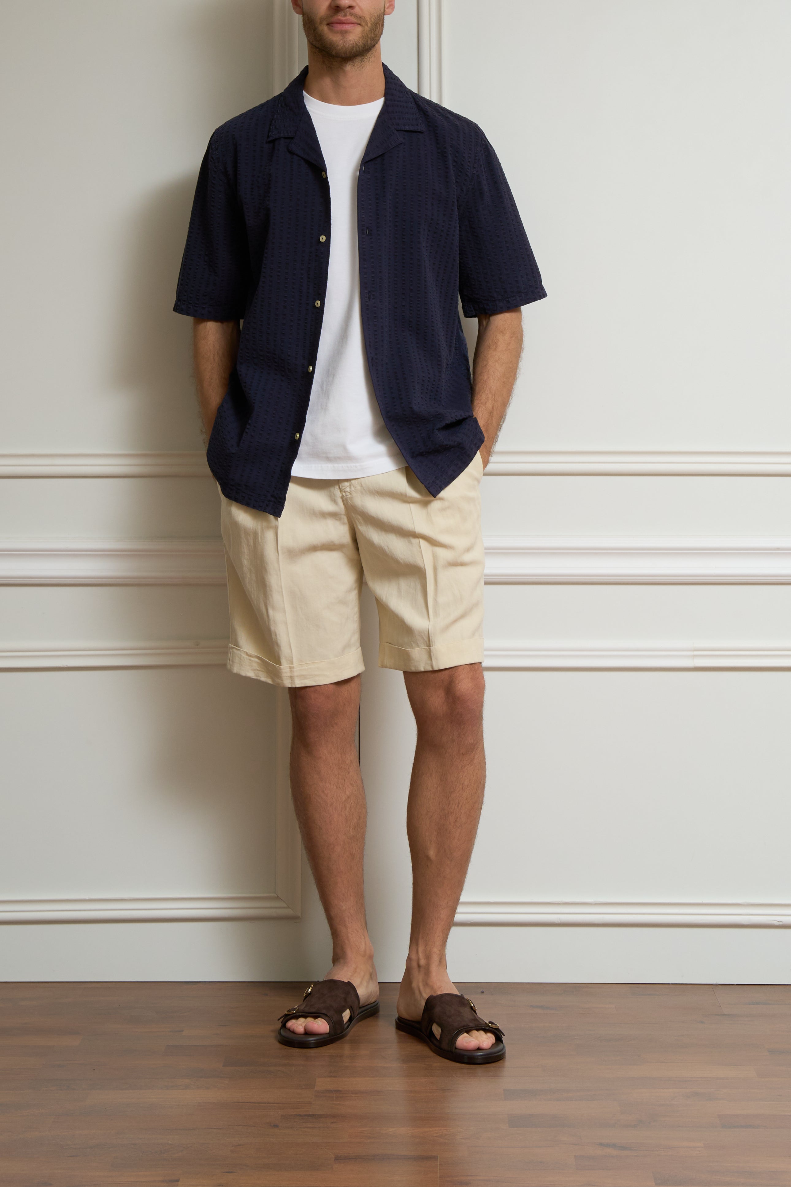 Kurzarm Hemd in navy