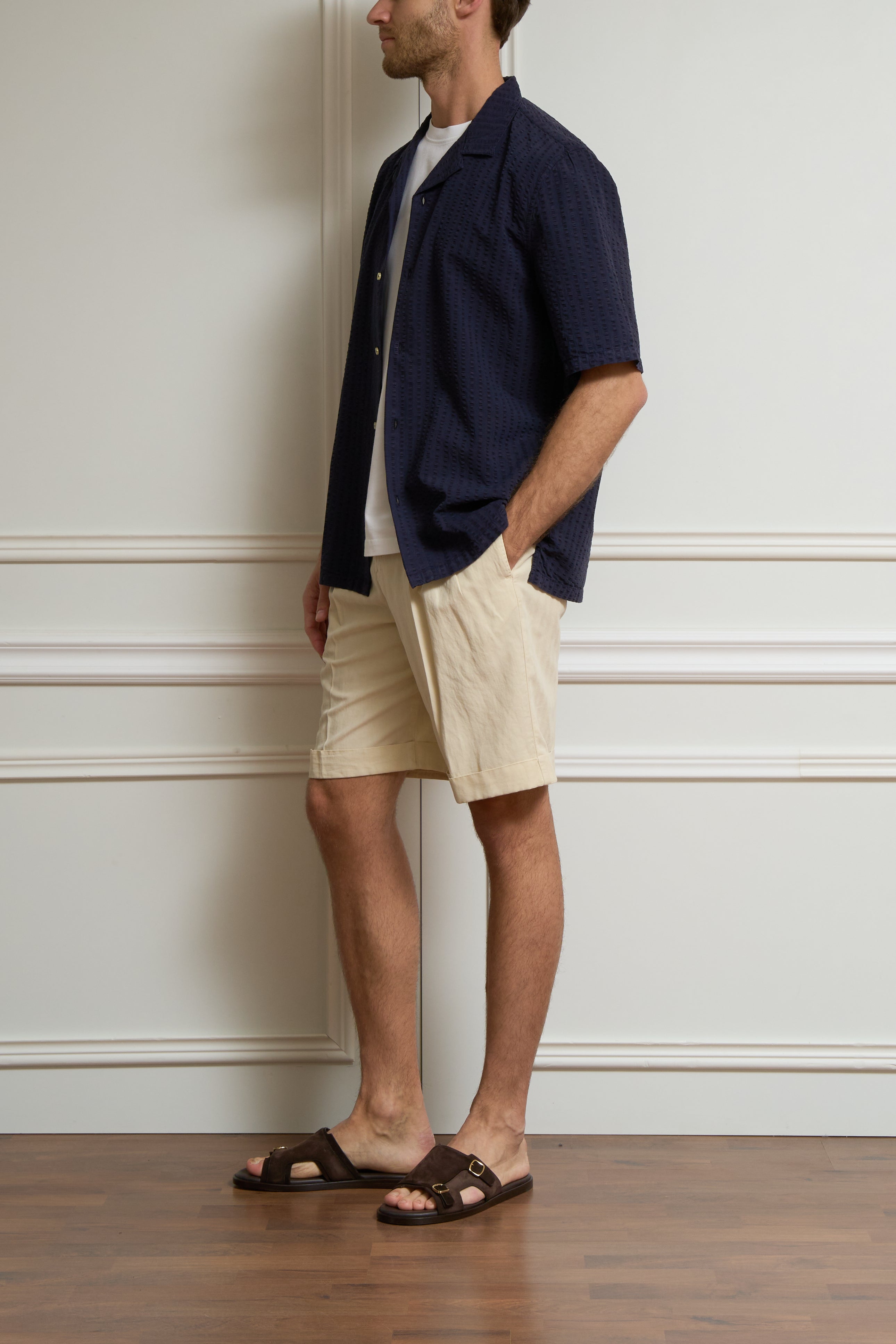 Kurzarm Hemd in navy