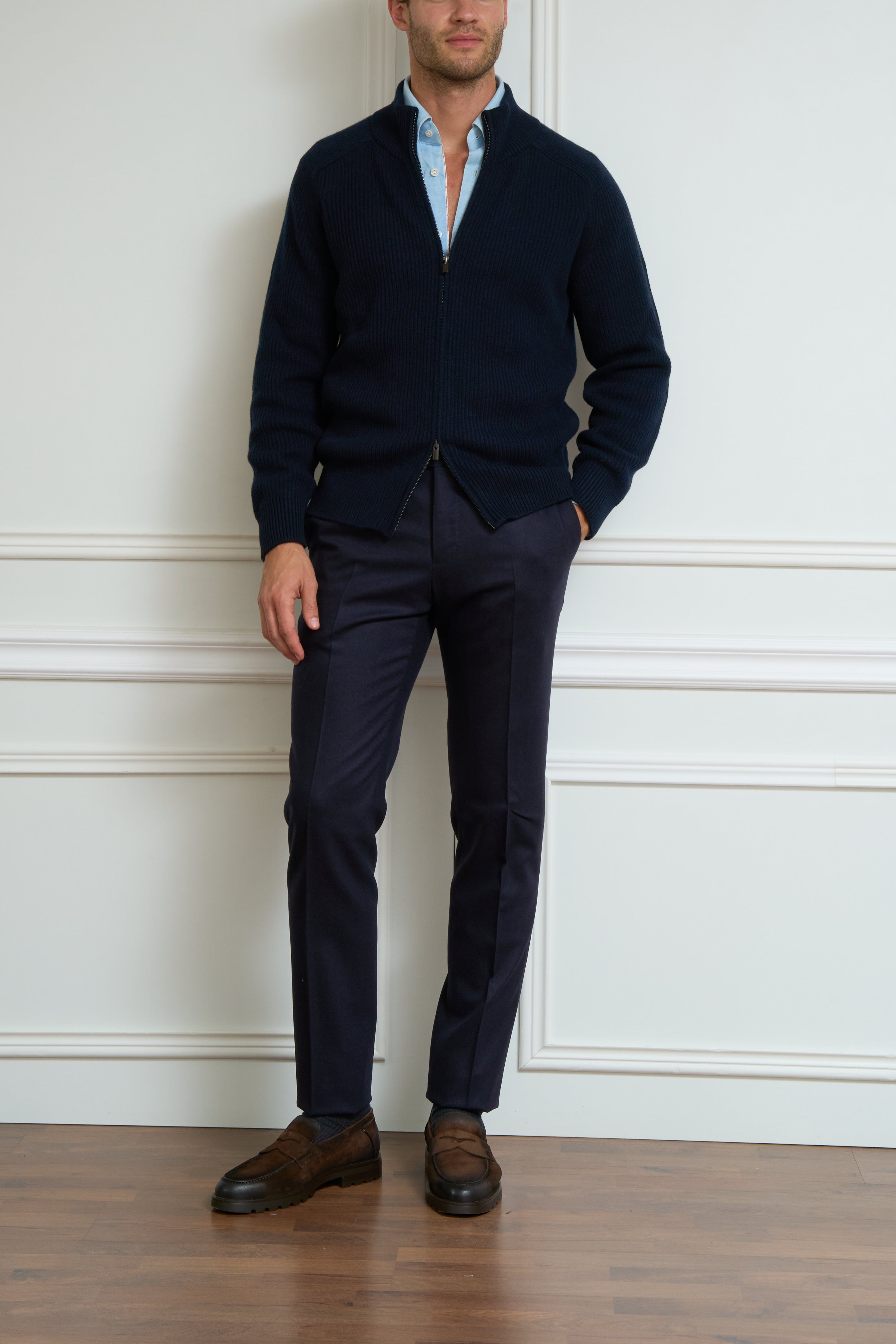 Zipper jacket in navy
