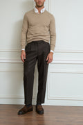 brown flannel trousers