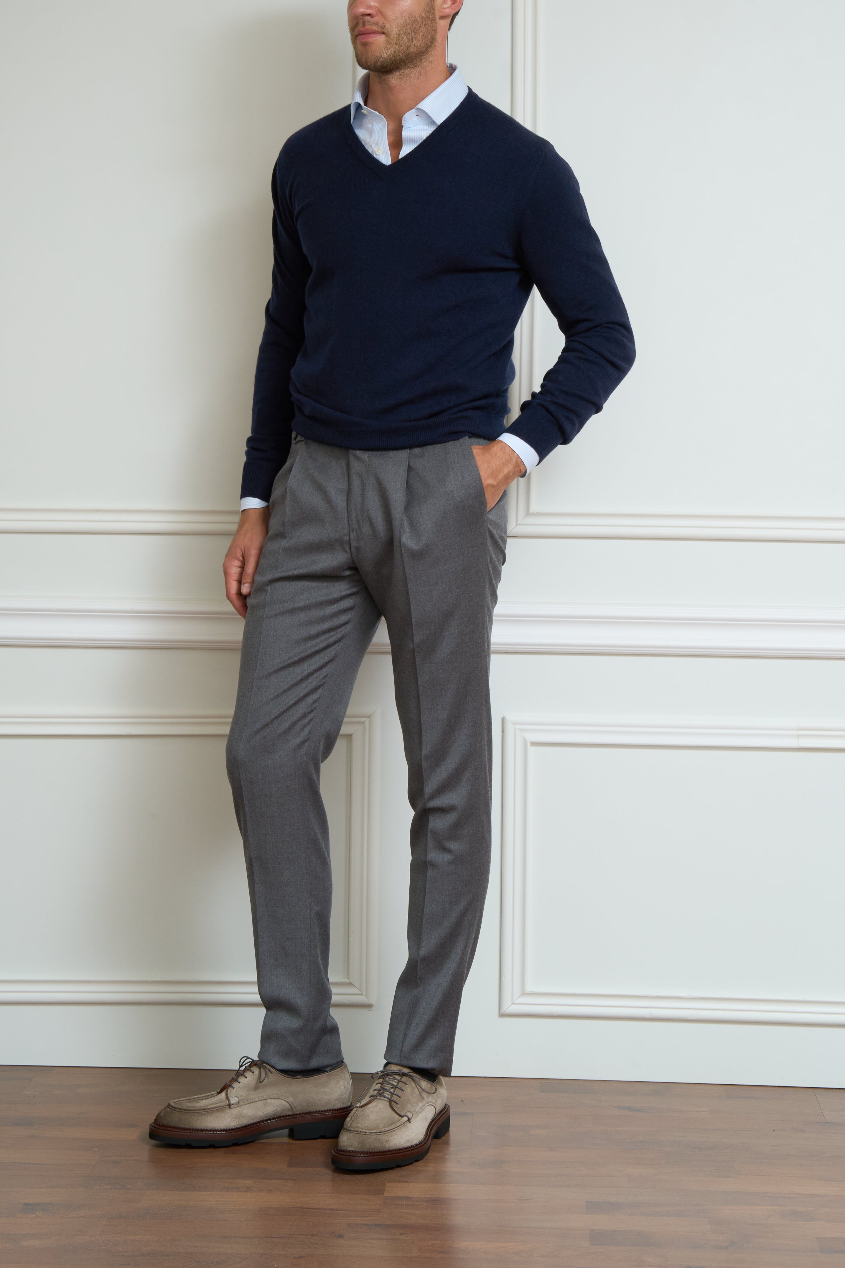 V-neck sweater in navy