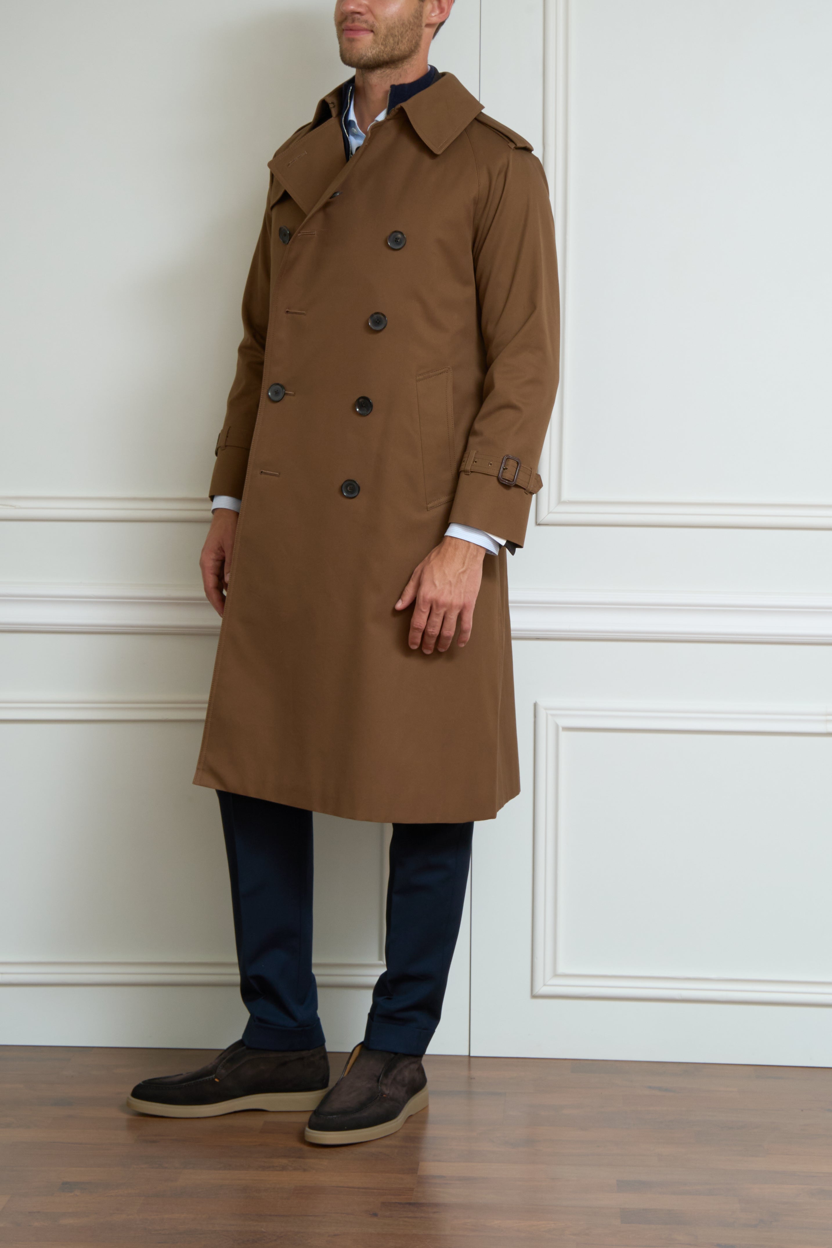 Cognac trench coat