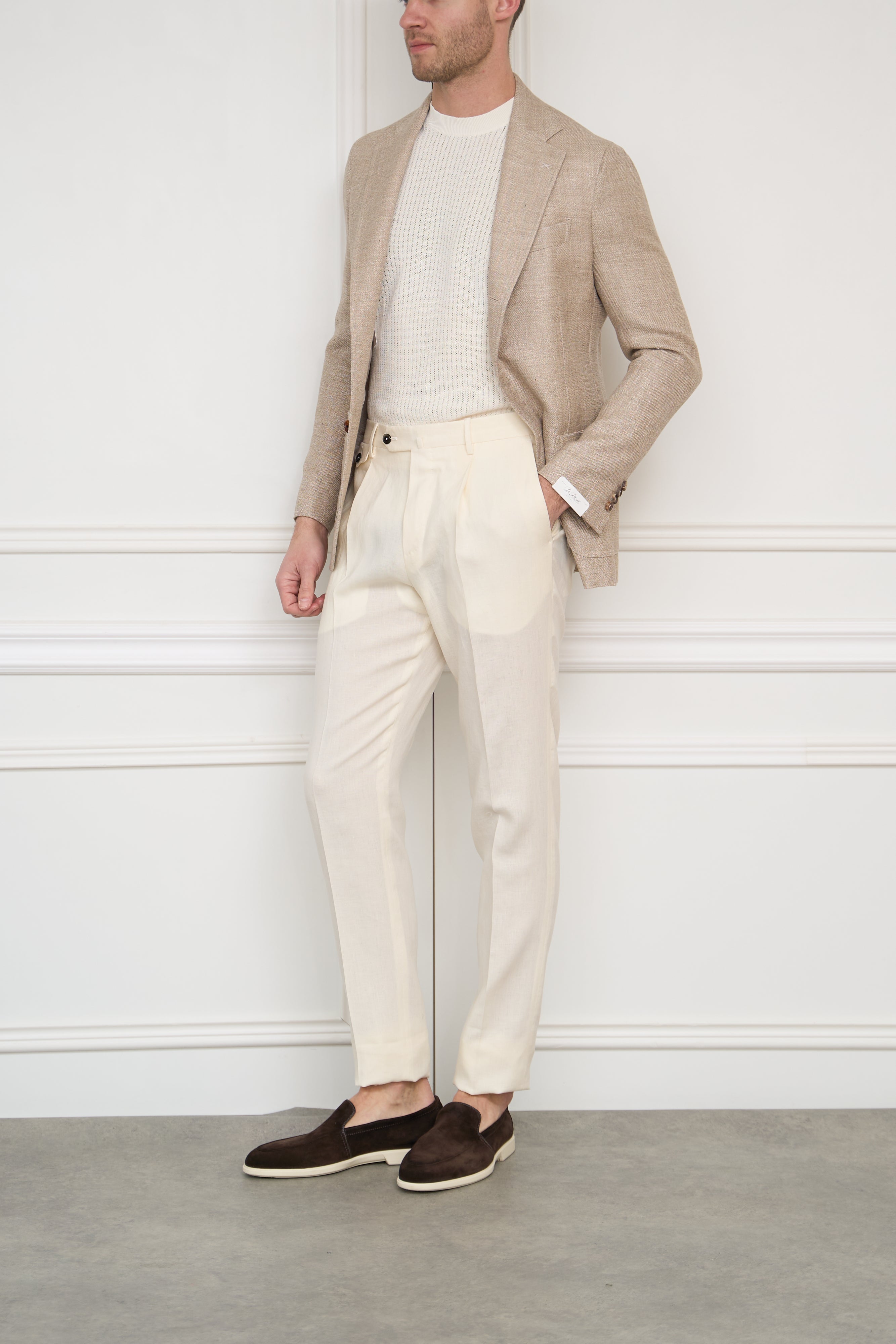 Leinenwoll-Sakko in beige