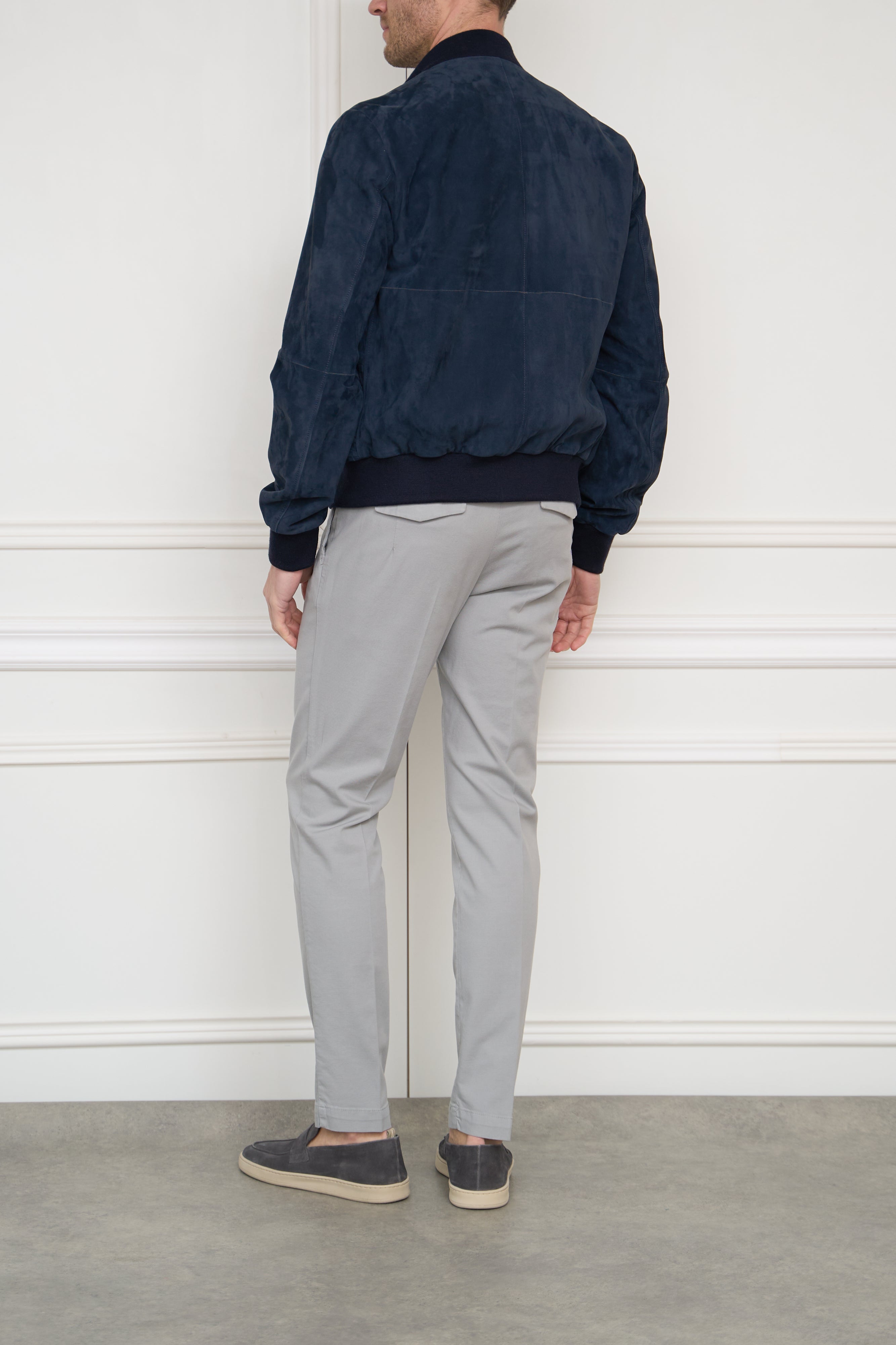 Lederjacke in marine