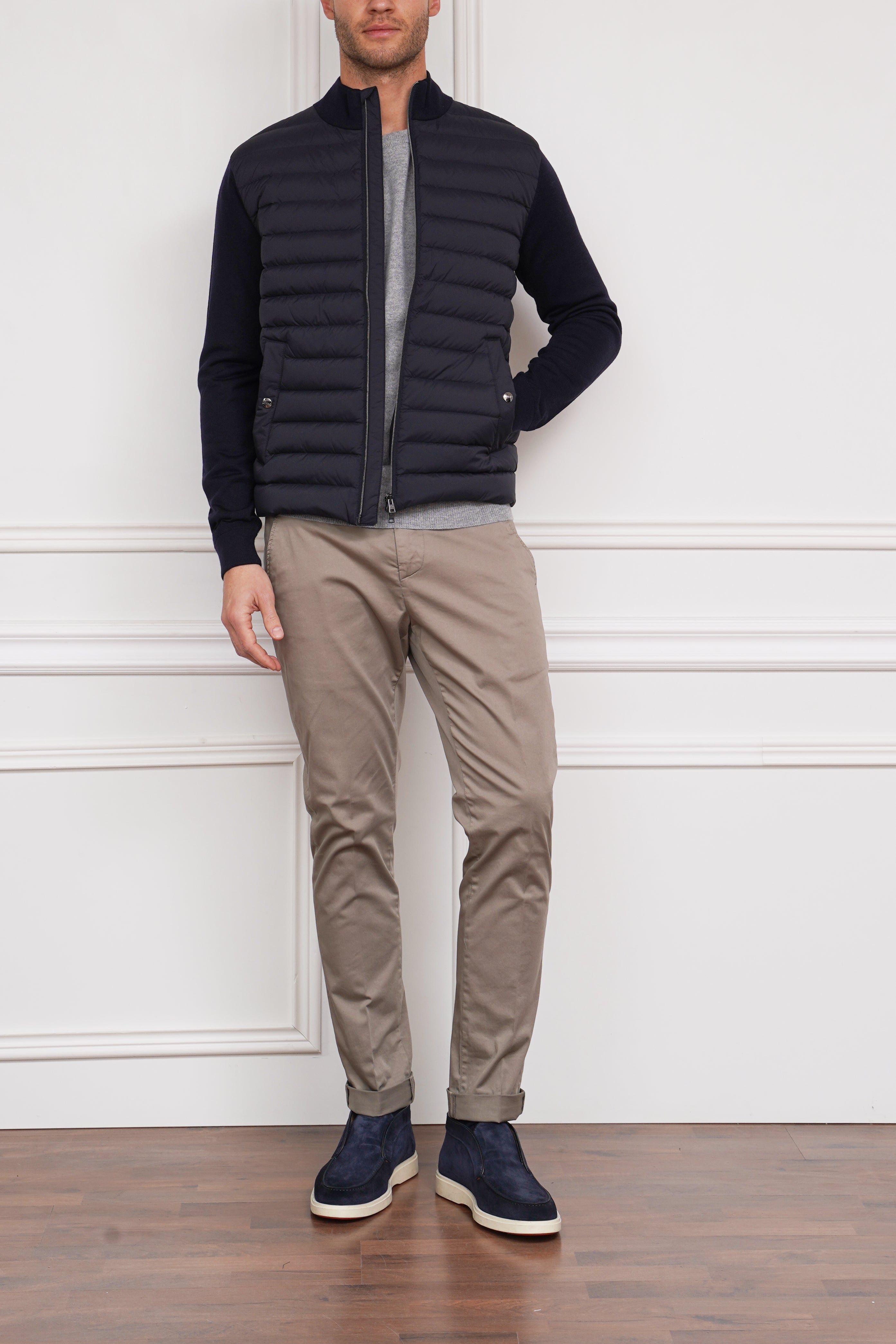 Wattierte Jacke in blau