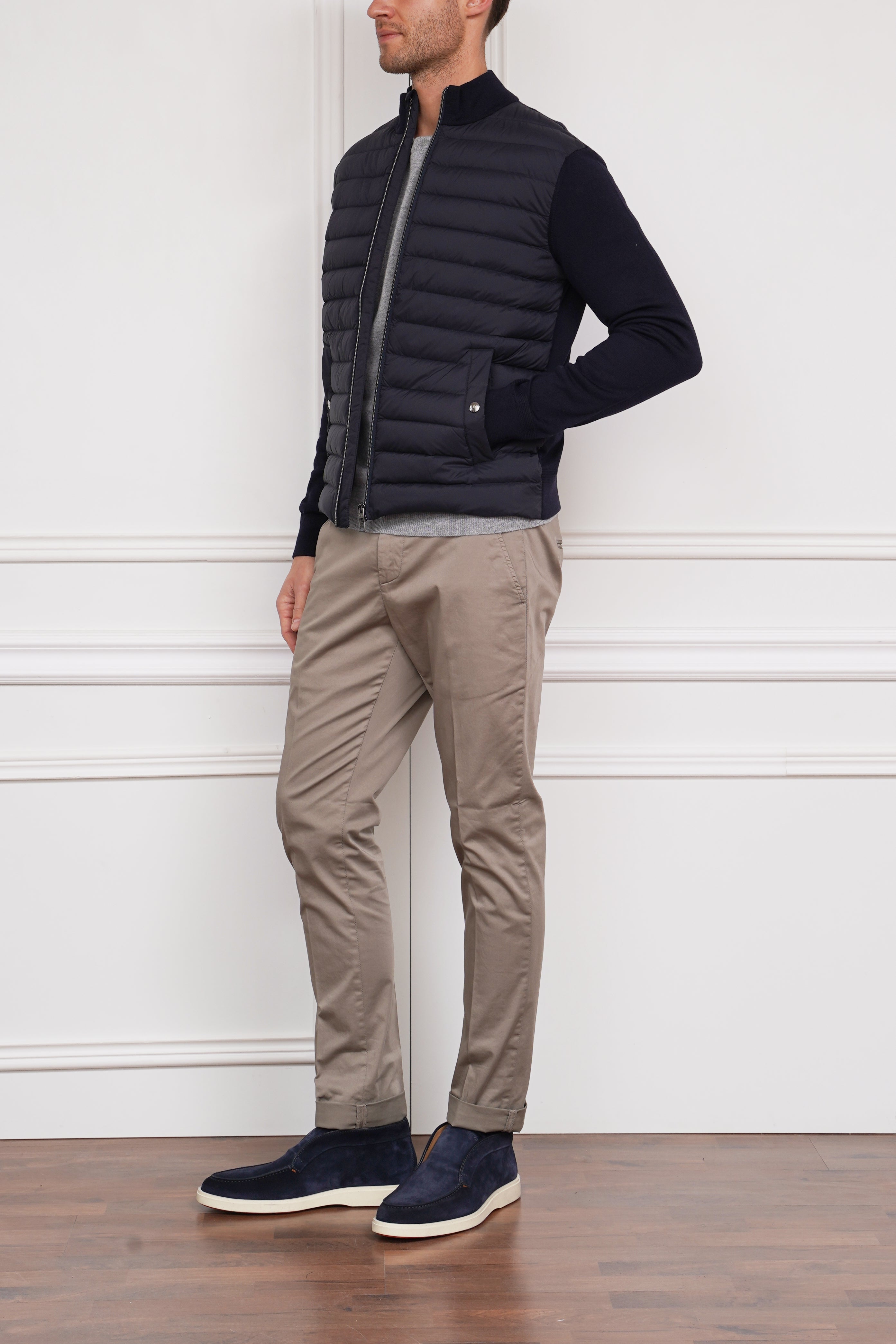 Wattierte Jacke in blau