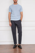 light blue knitted t-shirt