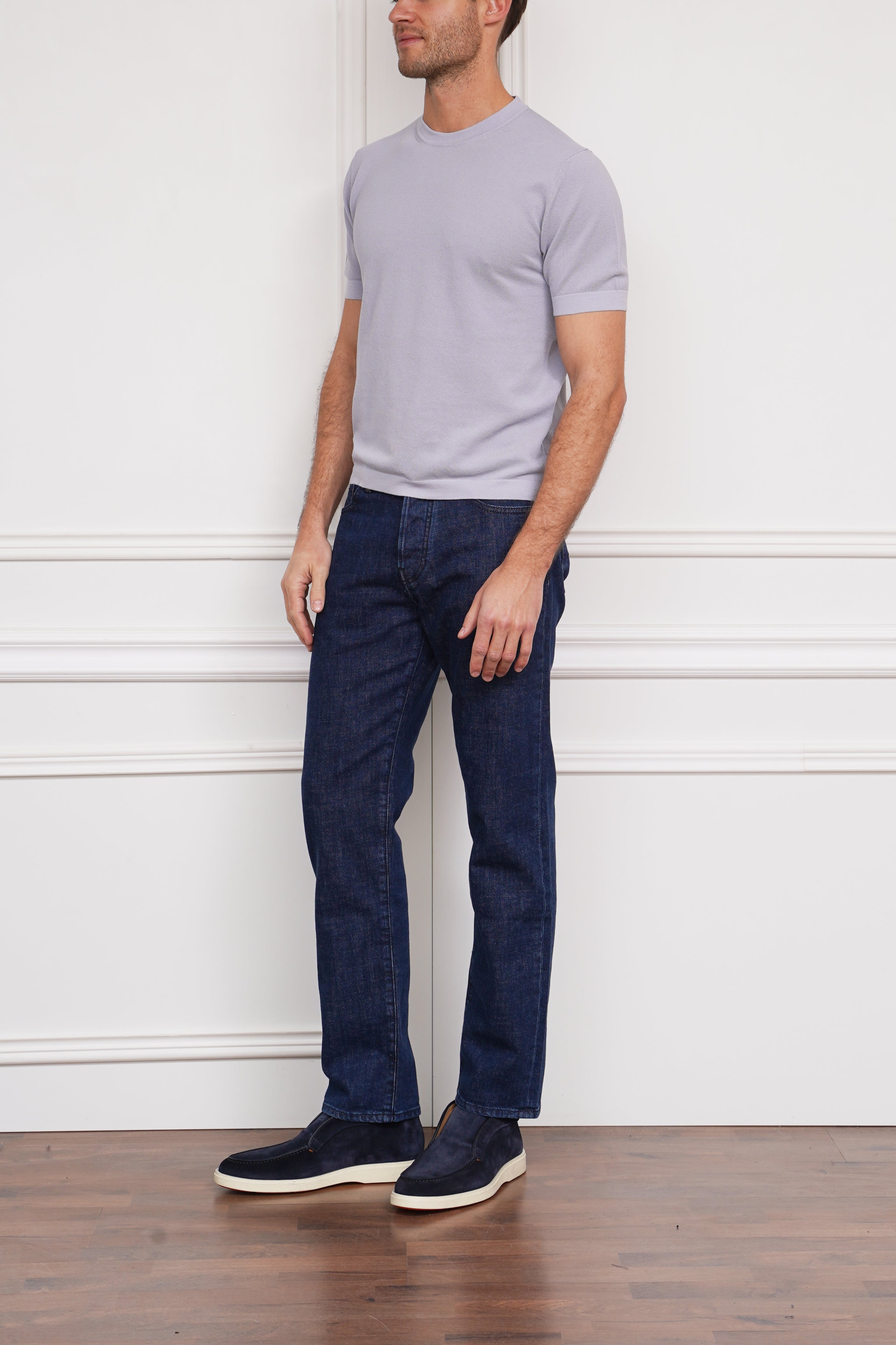 Kurzarmpullover in flieder