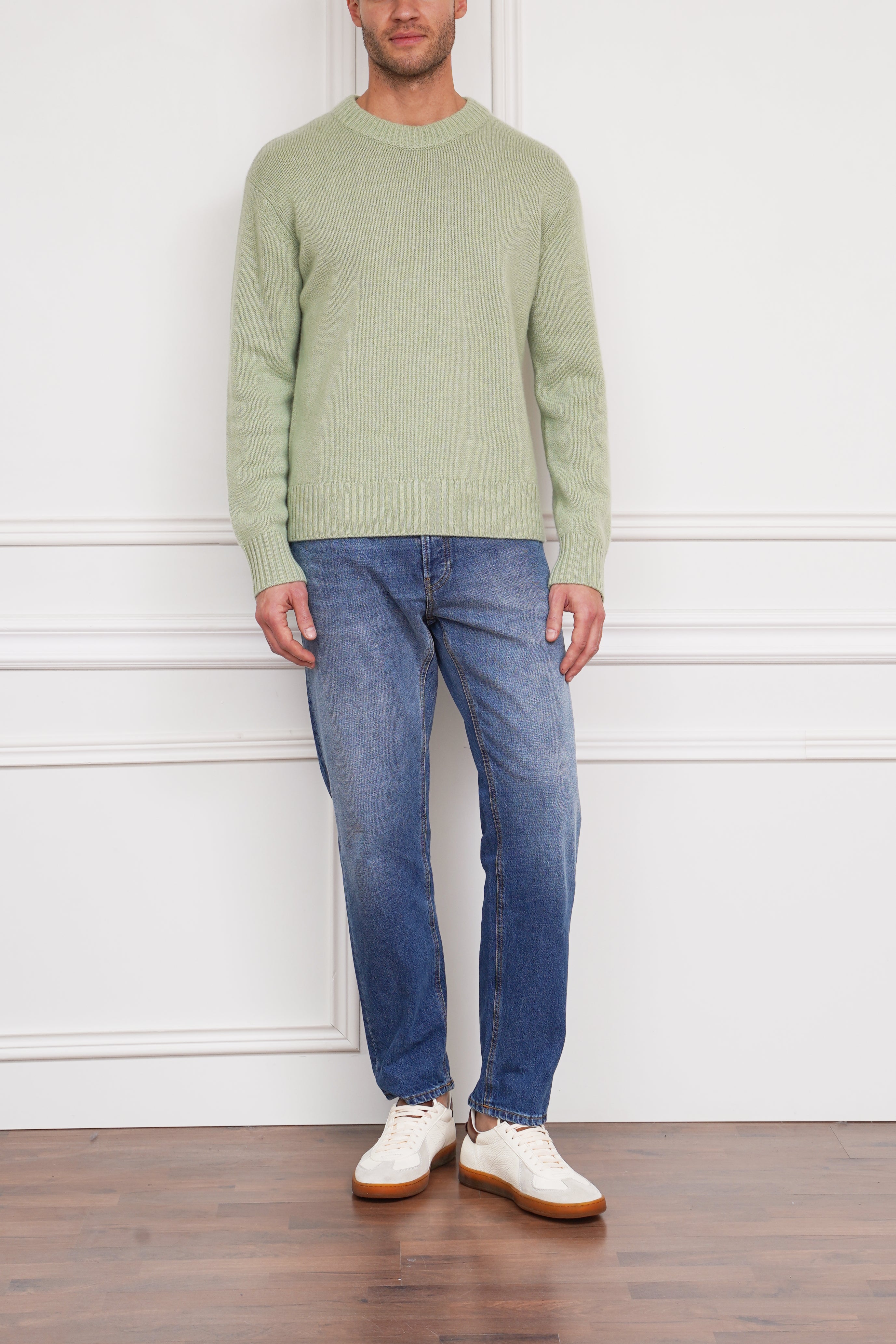 Grober Pullover in grün