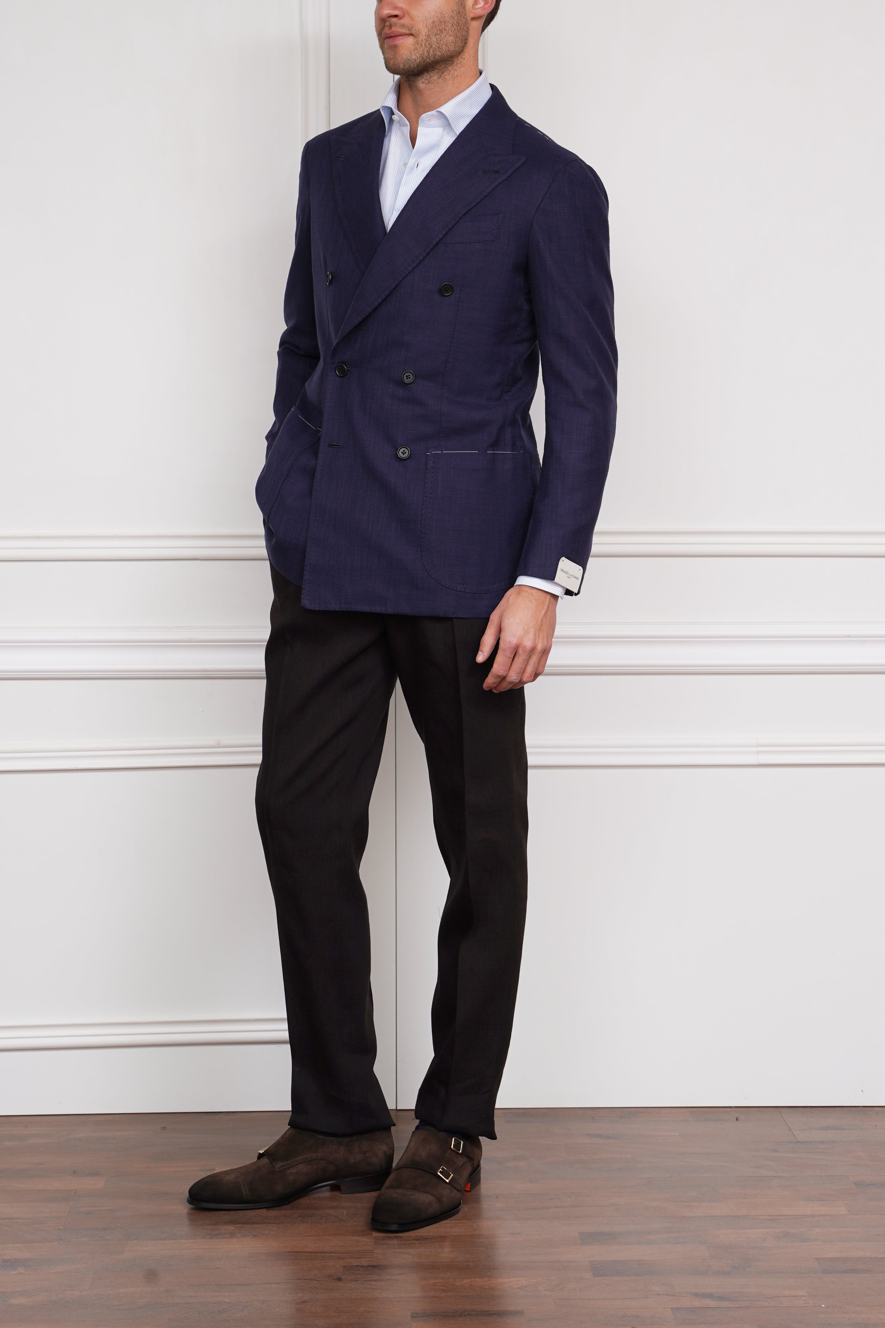 Doppelreihiges Sakko in blau