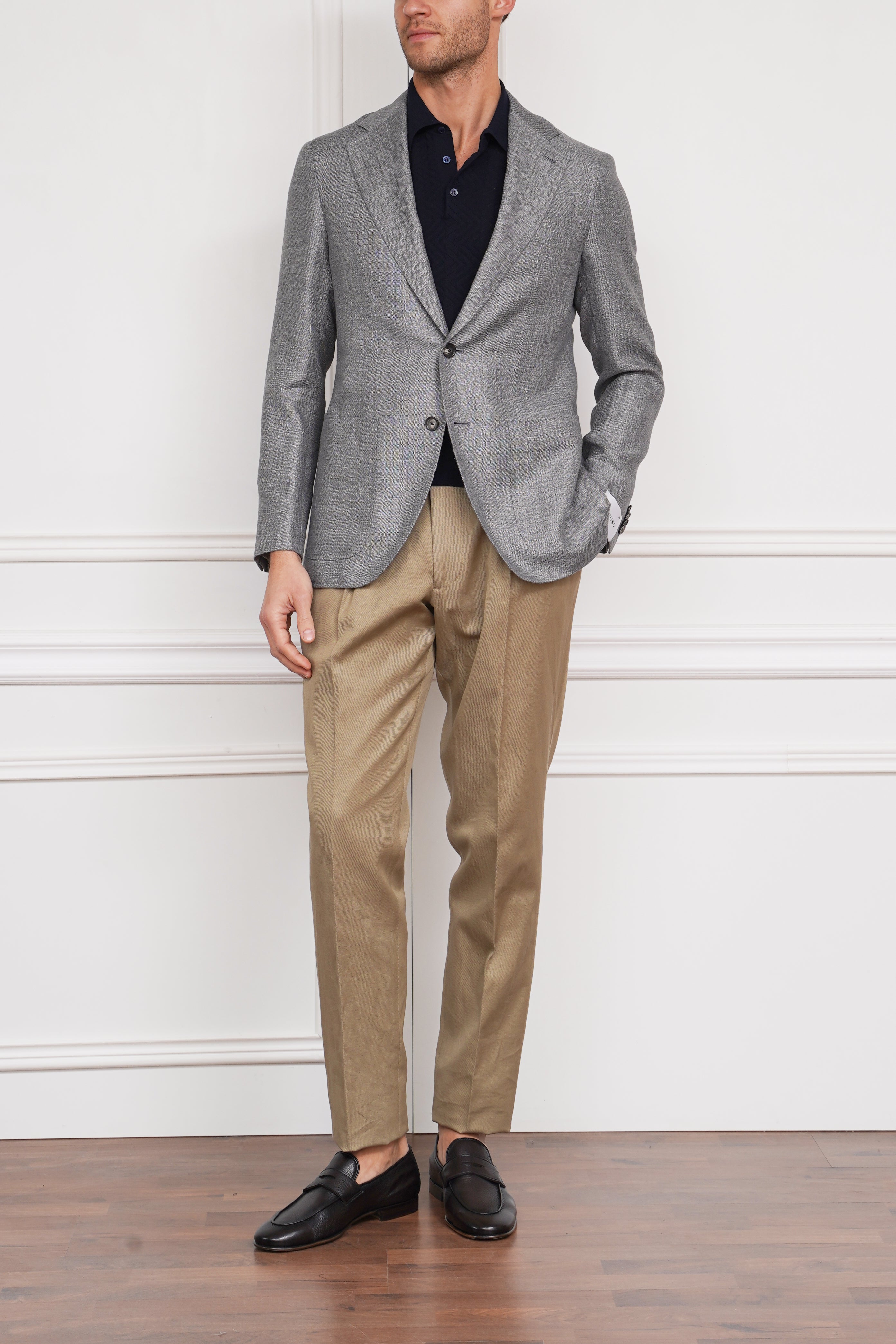 Strukturiertes Sakko in grau