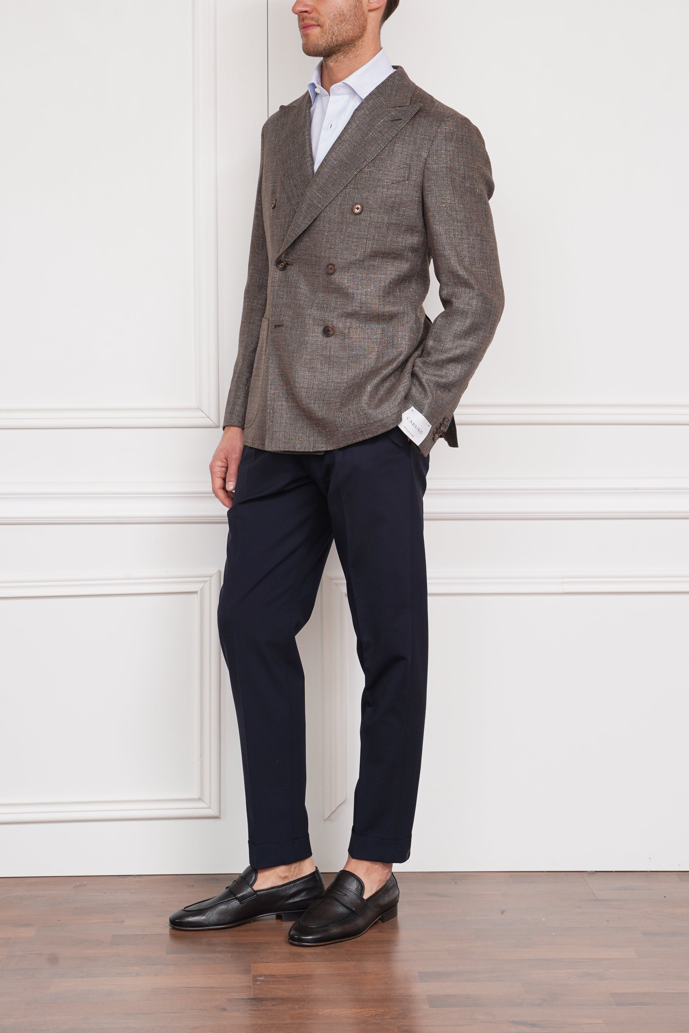 Doppelreihiges Sakko in braun