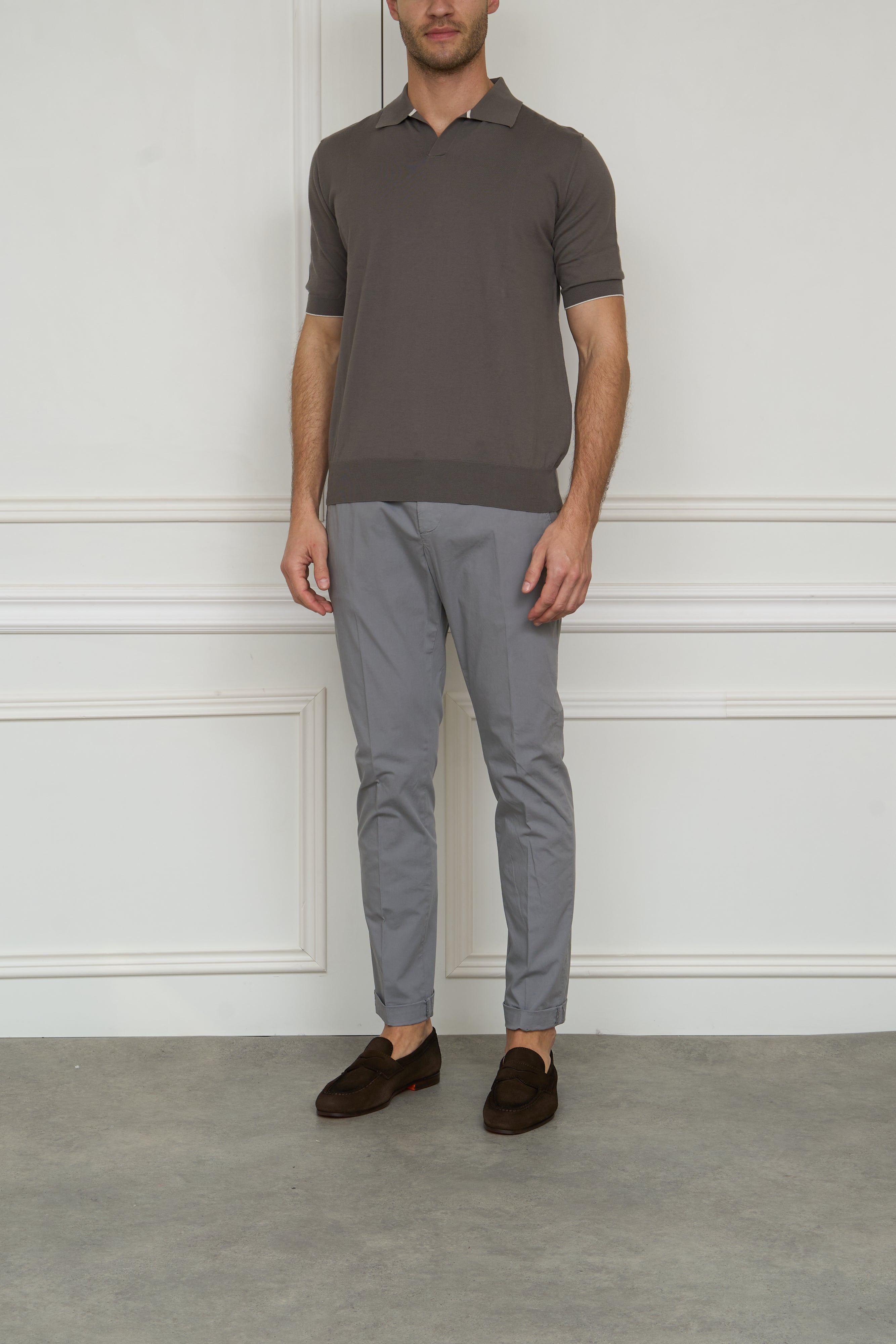Poloshirt in taupe