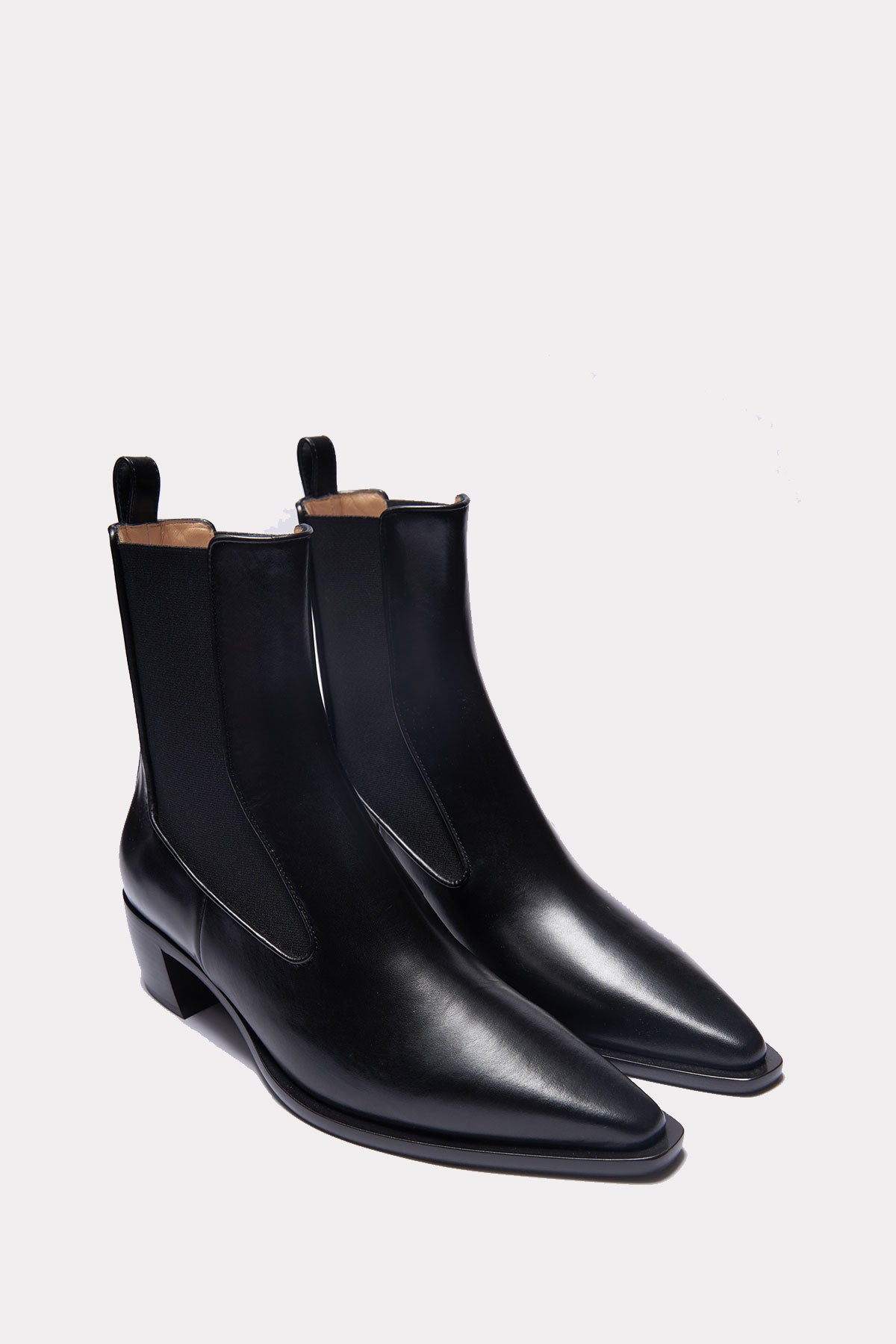 Wildleder Stiefeletten Stiefeletten Schwarz Spitz Leder