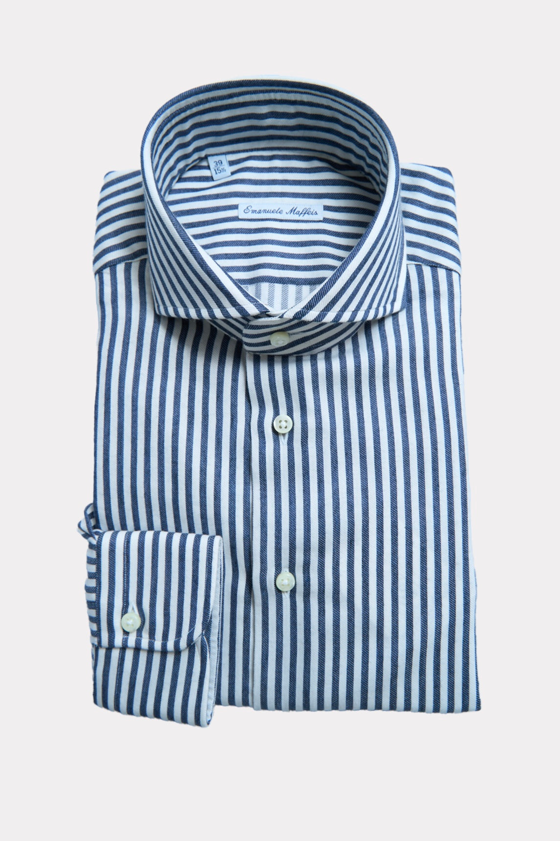 Blue and white striped shirt