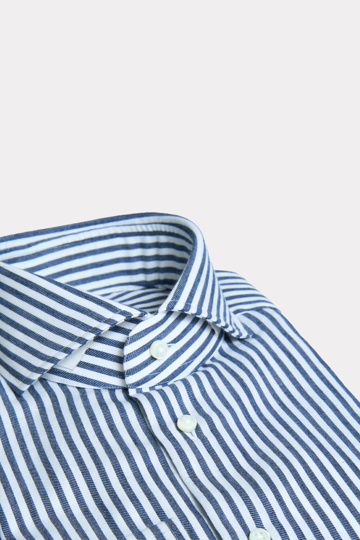 Blue and white striped shirt