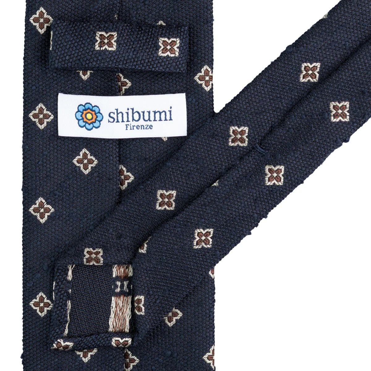 Shantung-Krawatte in marine