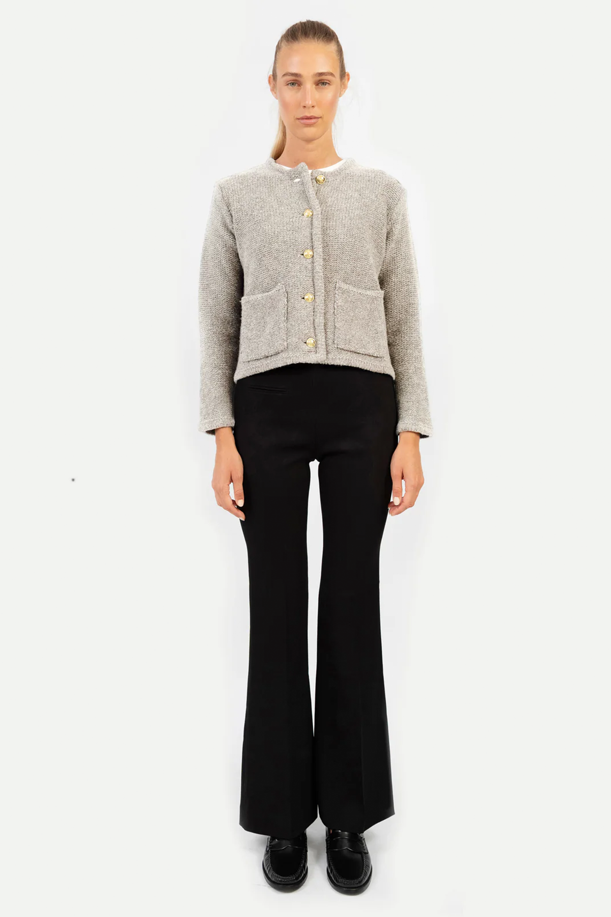 'Patricia' Strickjacke in greige
