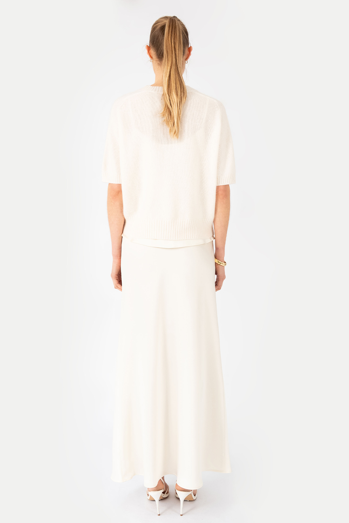 Kurzarmpullover 'Anita' in creme