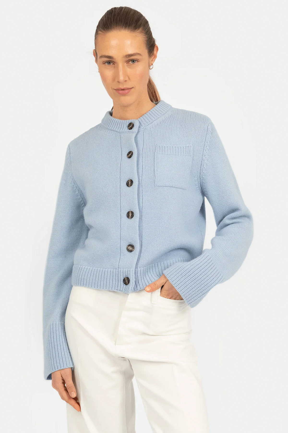 Strickjacke 'Lilly' in hellblau