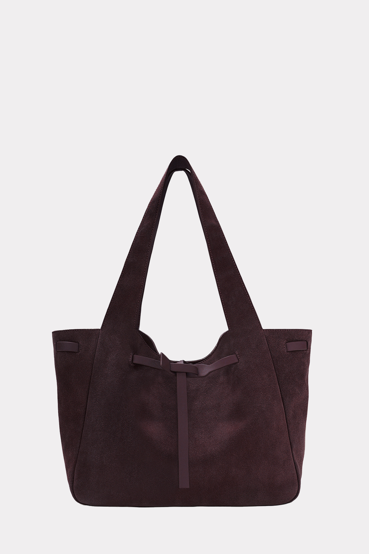 Wildledertasche in aubergine