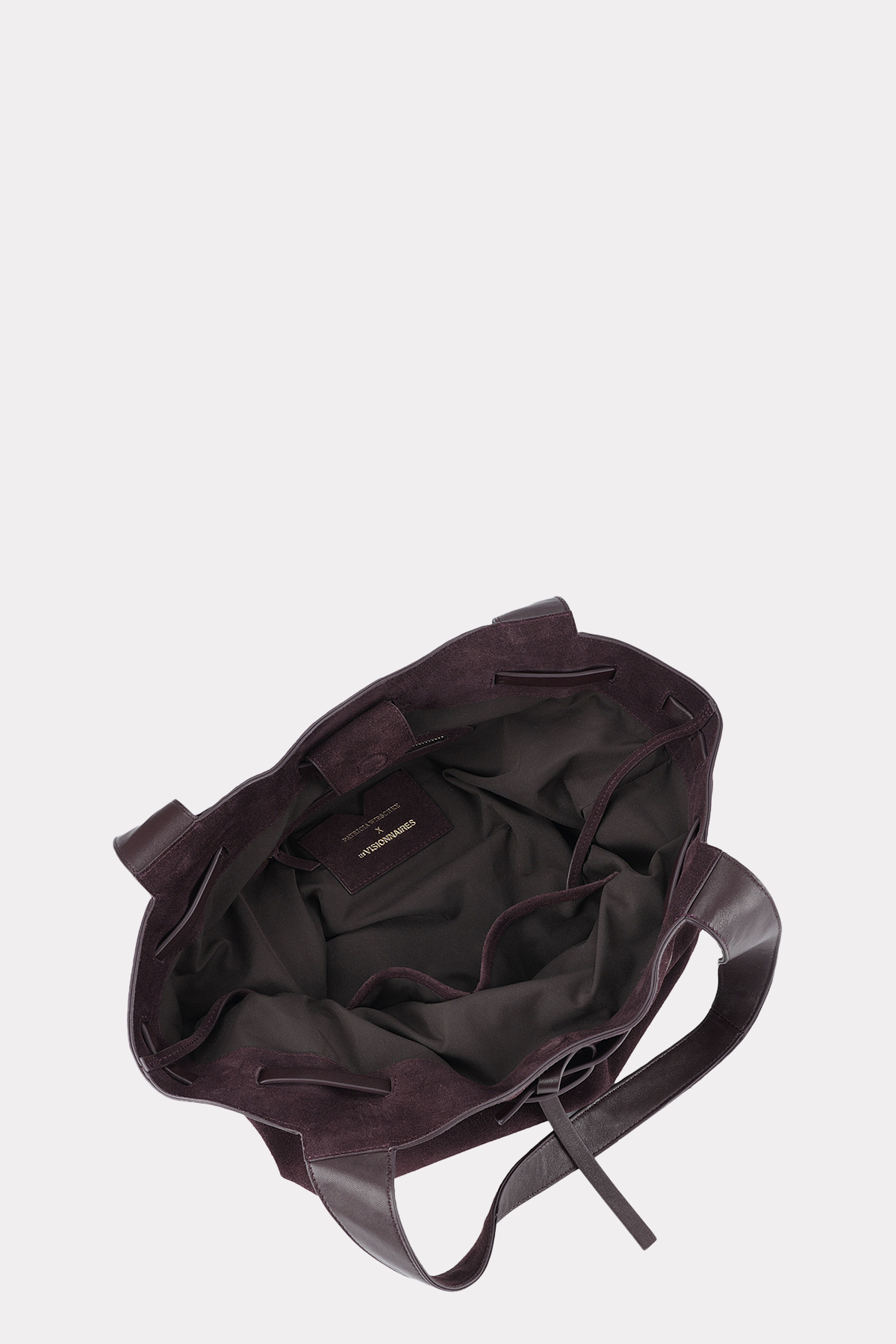 Wildledertasche in aubergine