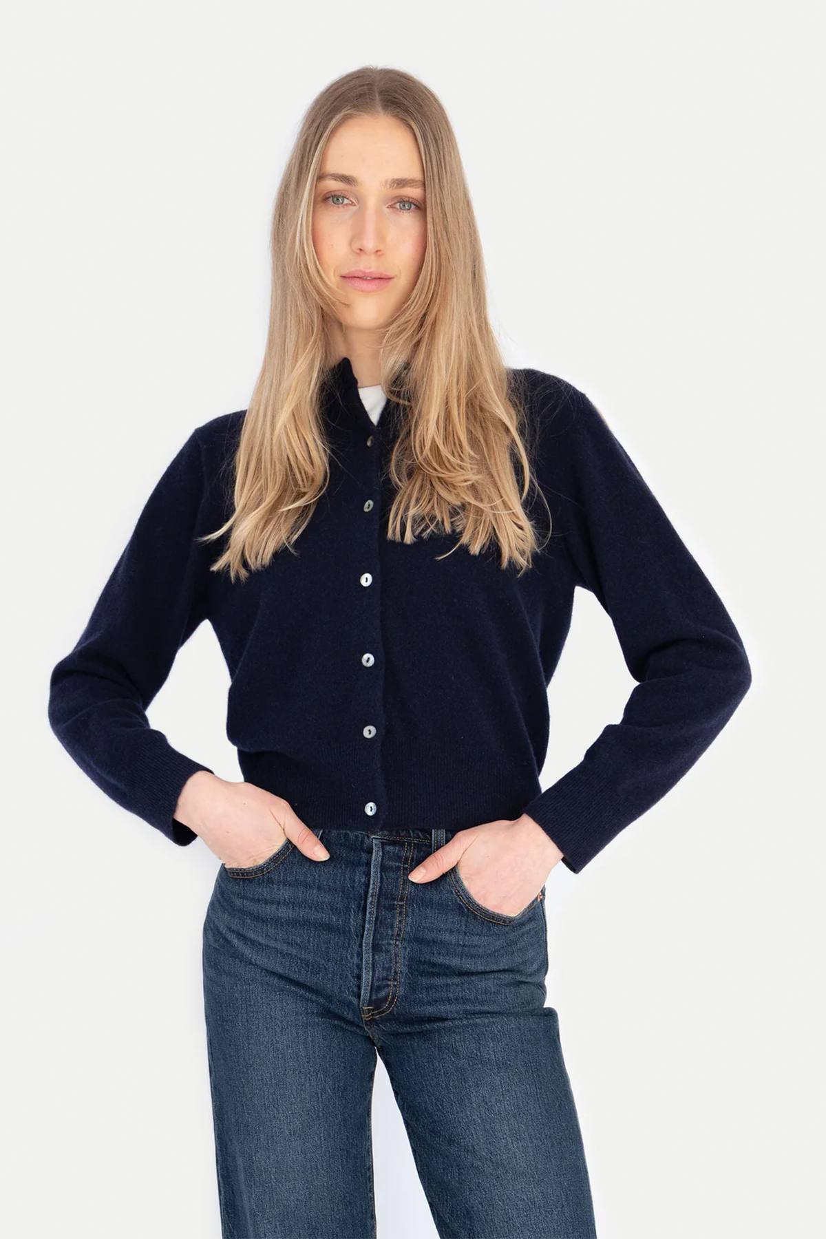 Strickjacke marine Anna V Berg - C.Wirschke Düsseldorf
