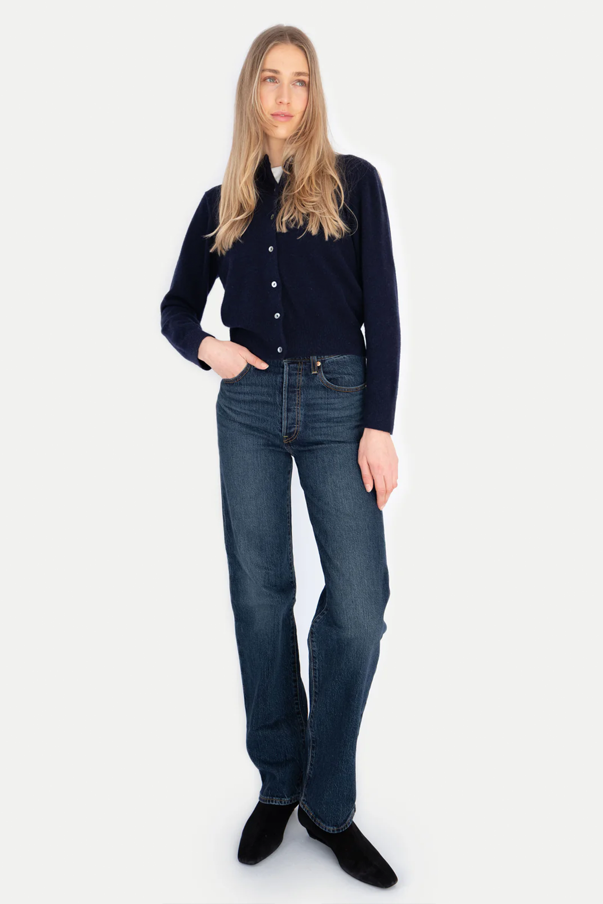 Strickjacke marine Anna V Berg - C.Wirschke Düsseldorf
