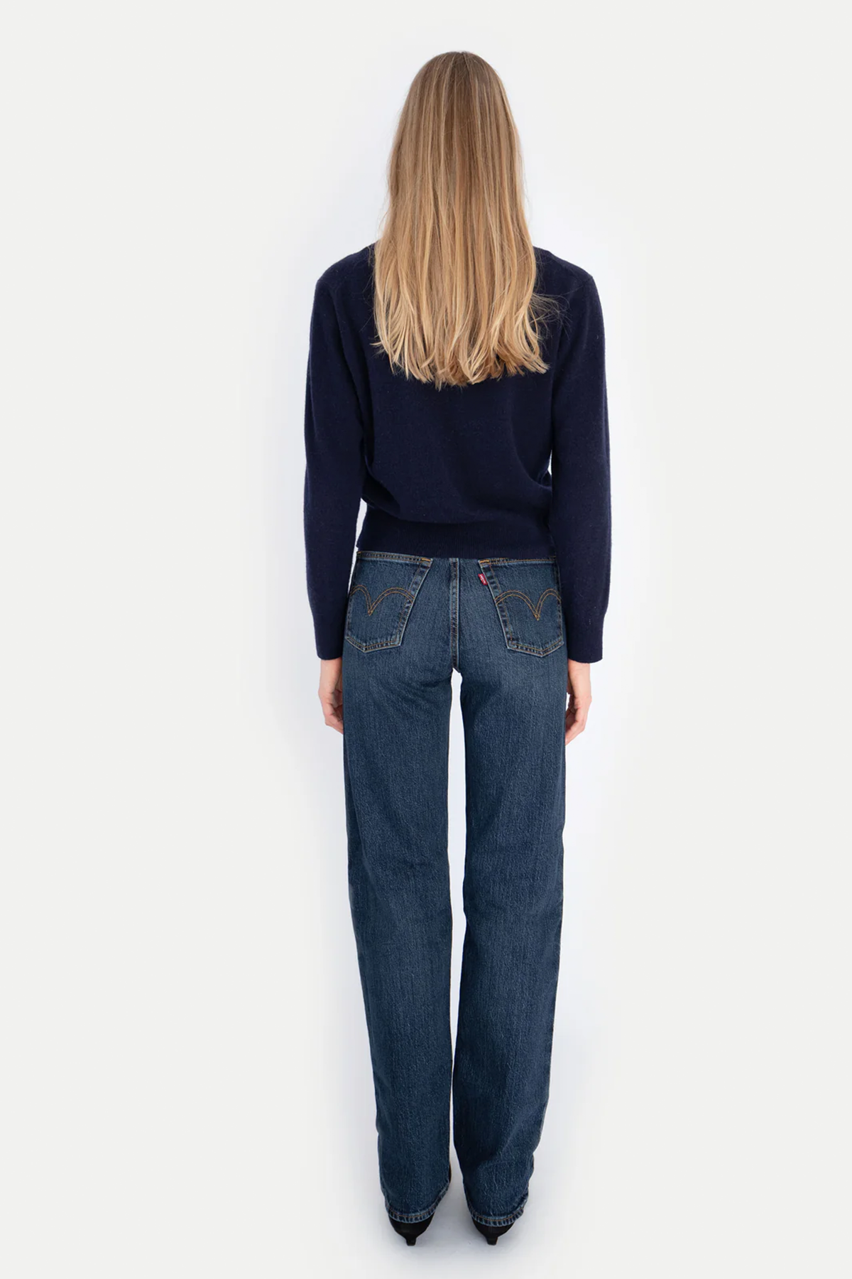Strickjacke marine Rückansicht Anna V Berg - C.Wirschke Düsseldorf