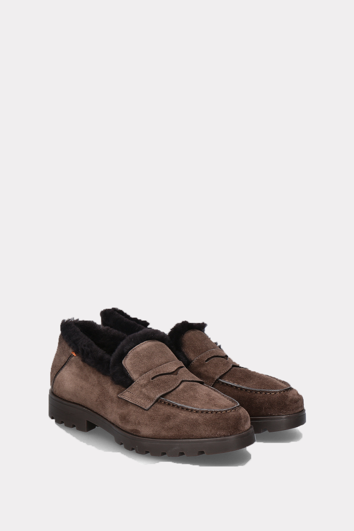Gefütterte Loafer in braun