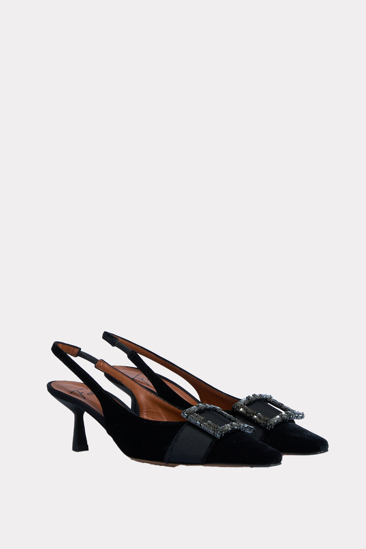 Slingbacks in schwarz