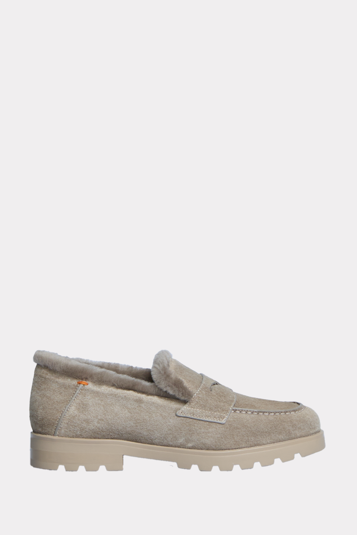 Gefütterte Loafer in beige
