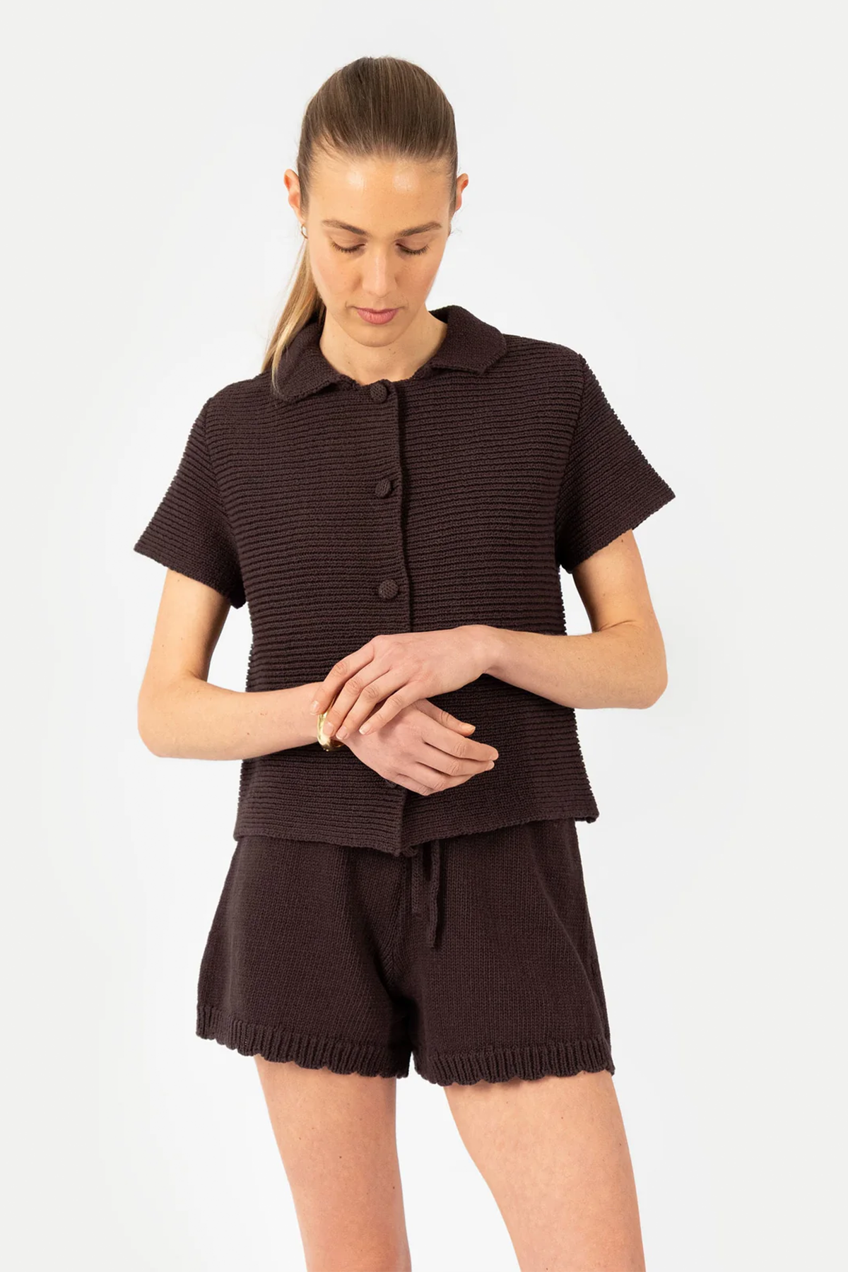 Strickjacke 'Hermine' in chocolate