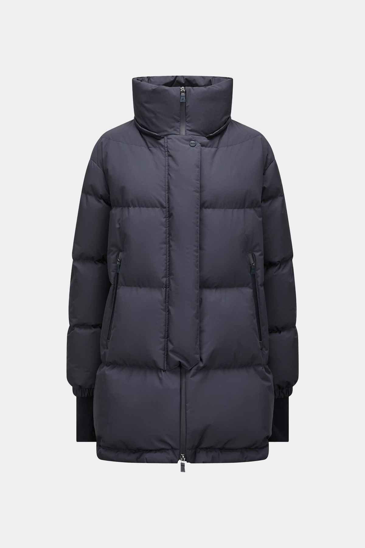Short down jacket in blue/white