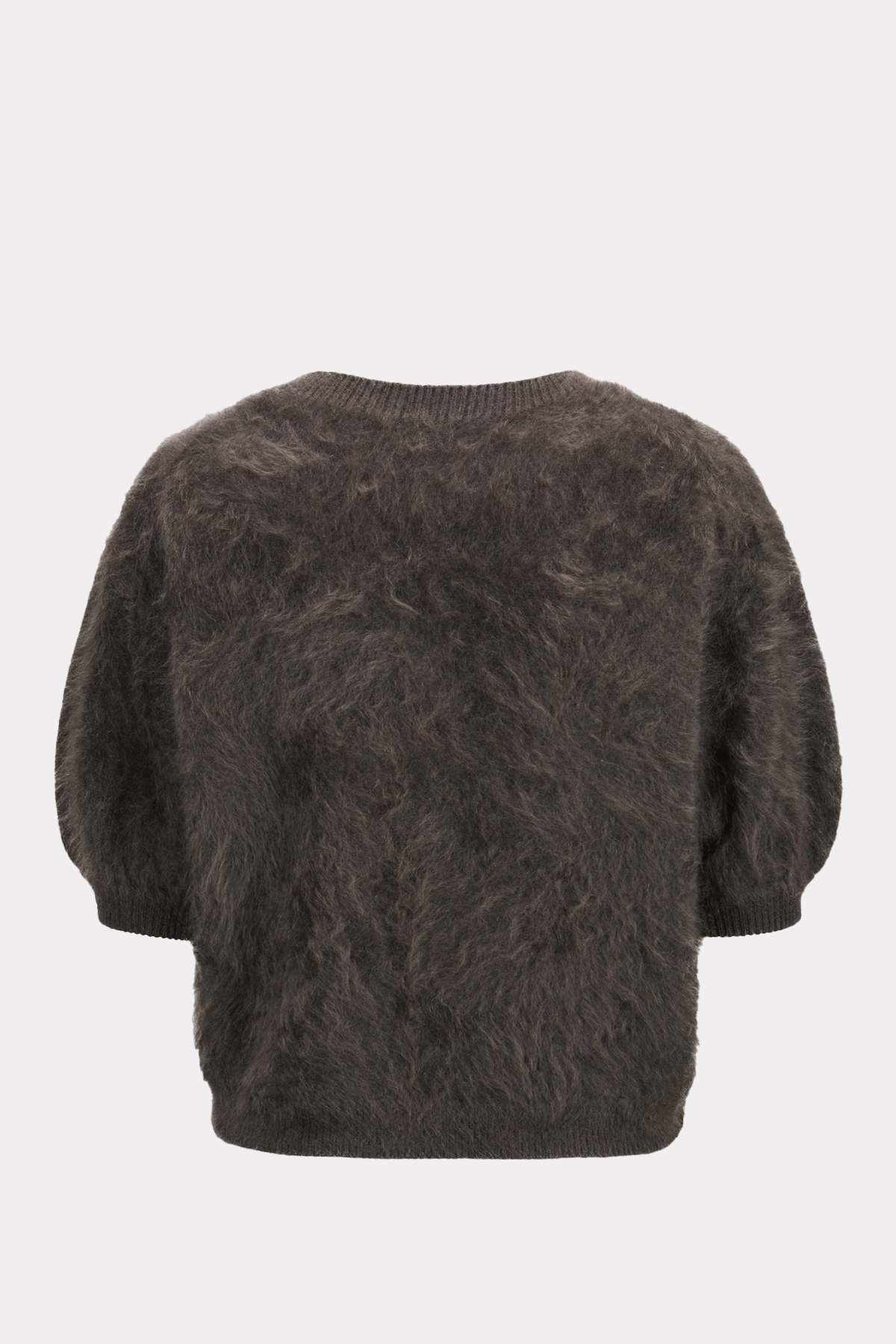 Gebürstete Strickjacke in oliv