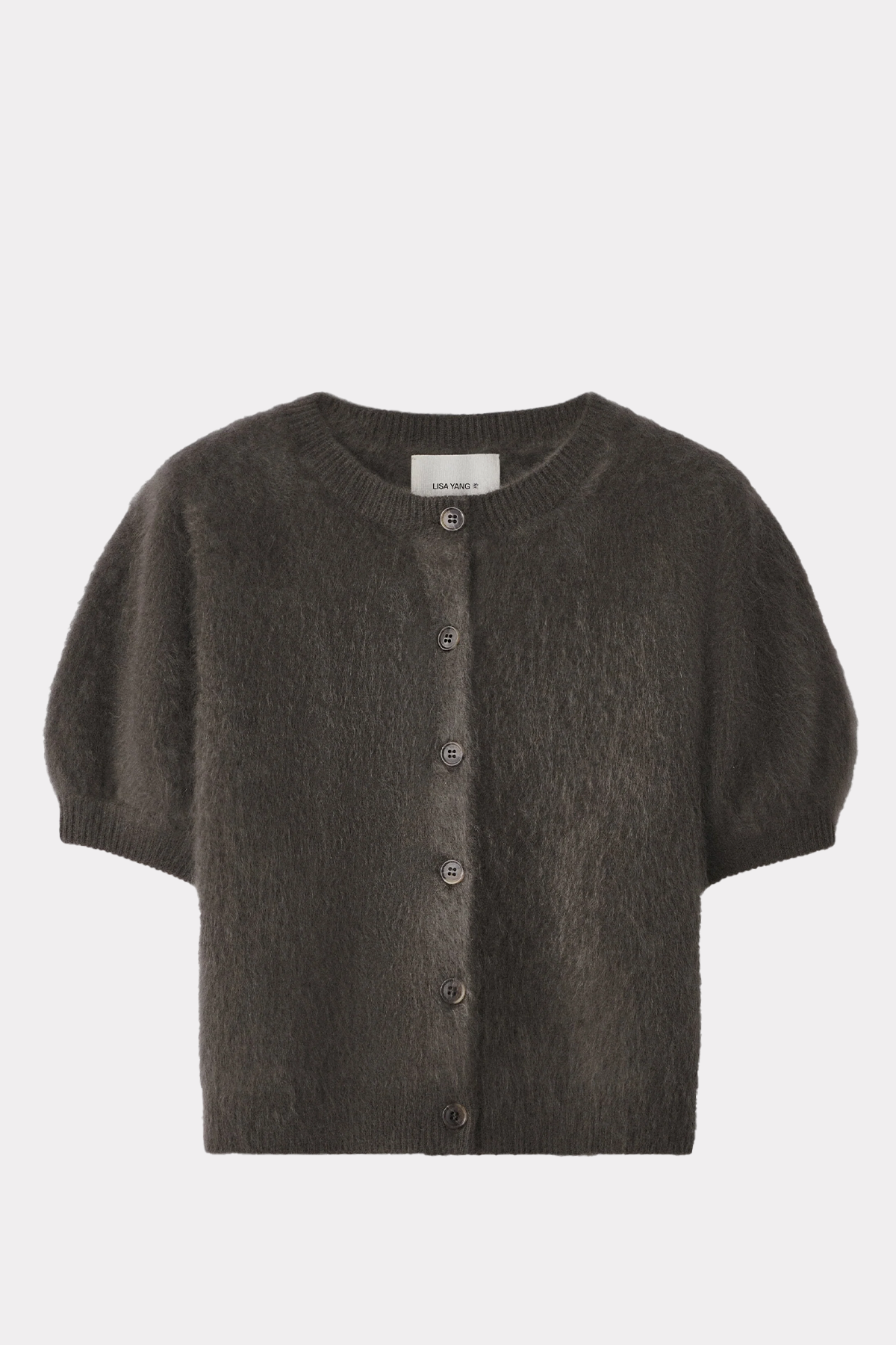 Gebürstete Strickjacke in oliv