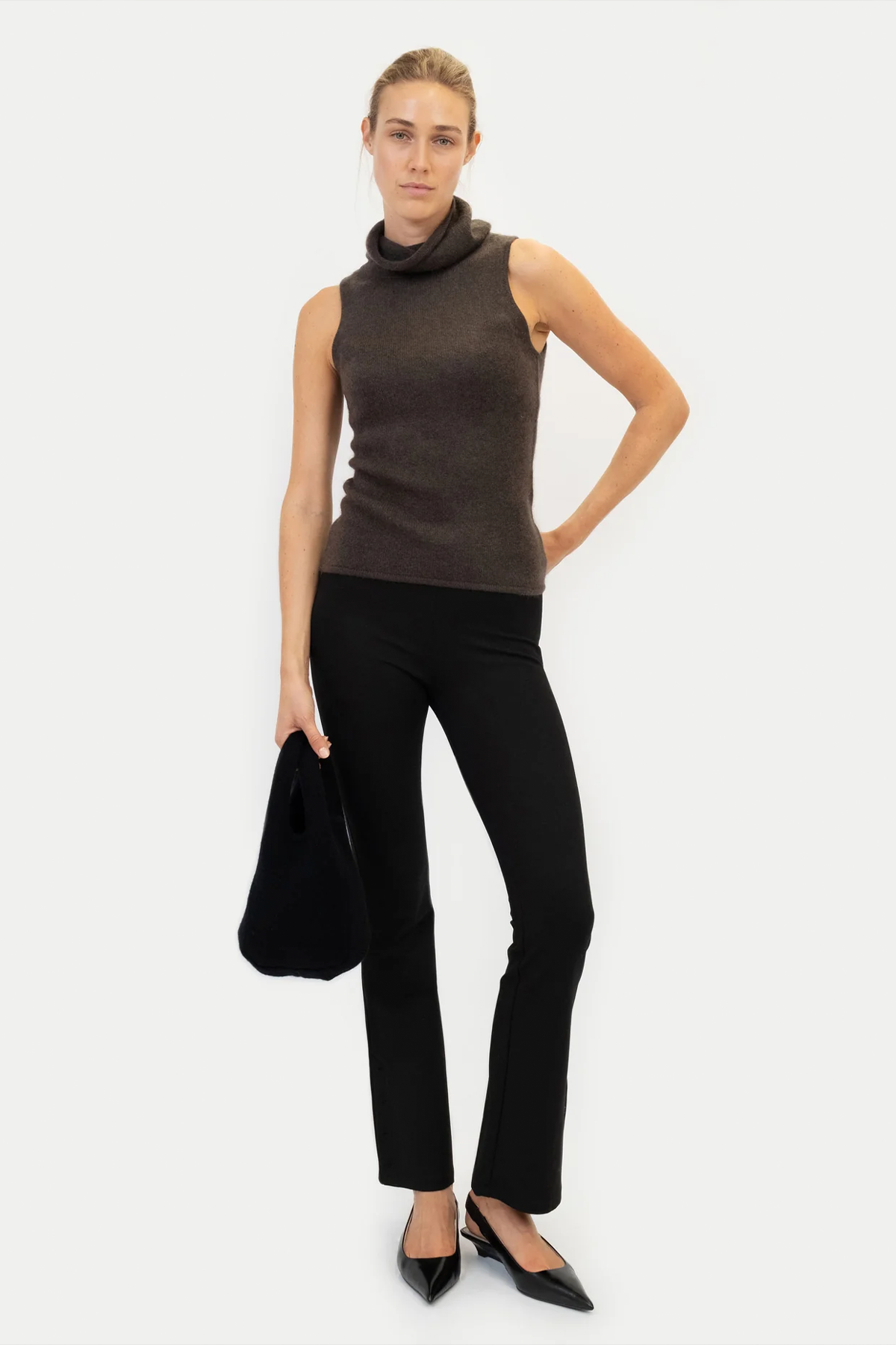 Gebürstetes Top 'Olivia' in braun